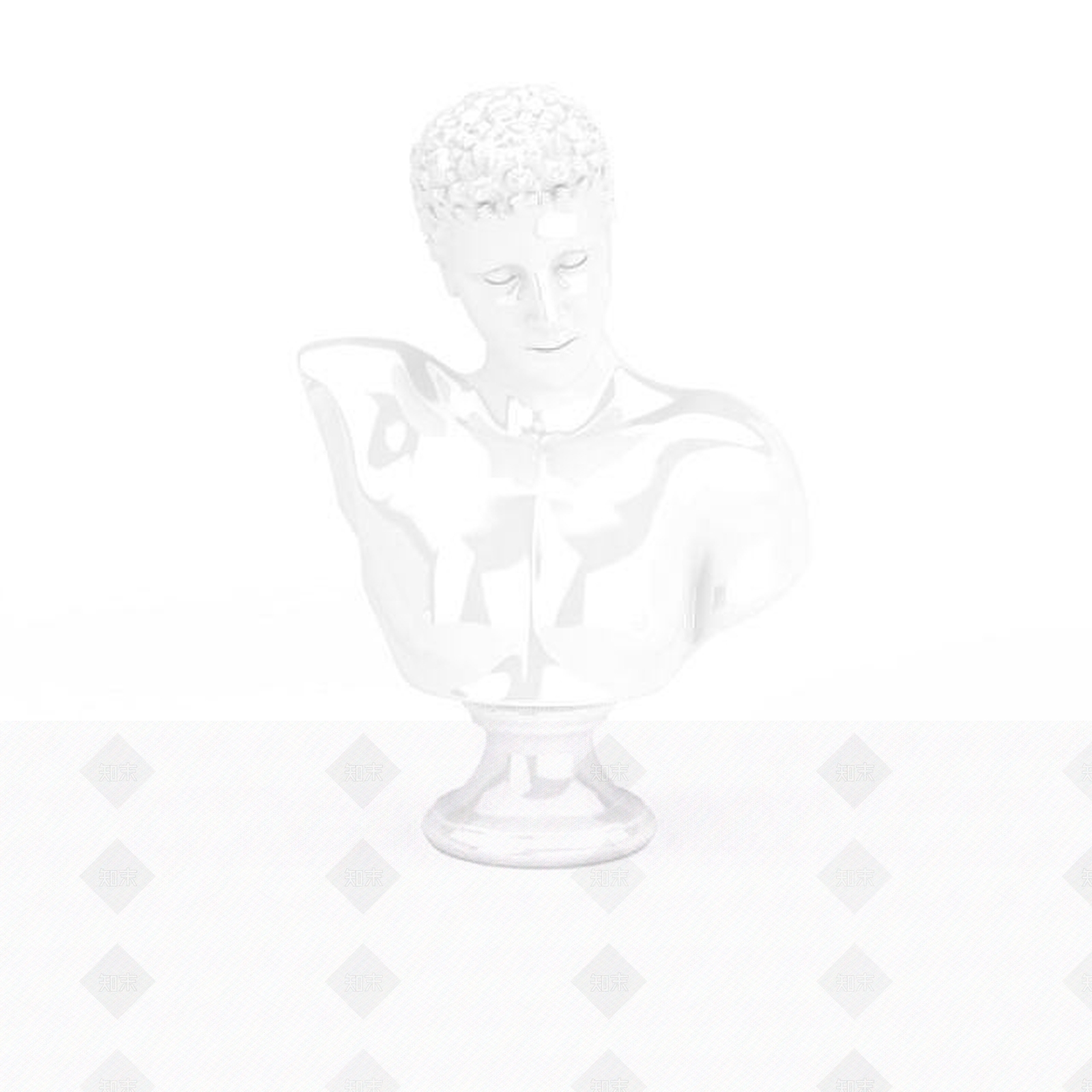 现代人物头像雕塑3D模型下载【ID:1196448741】