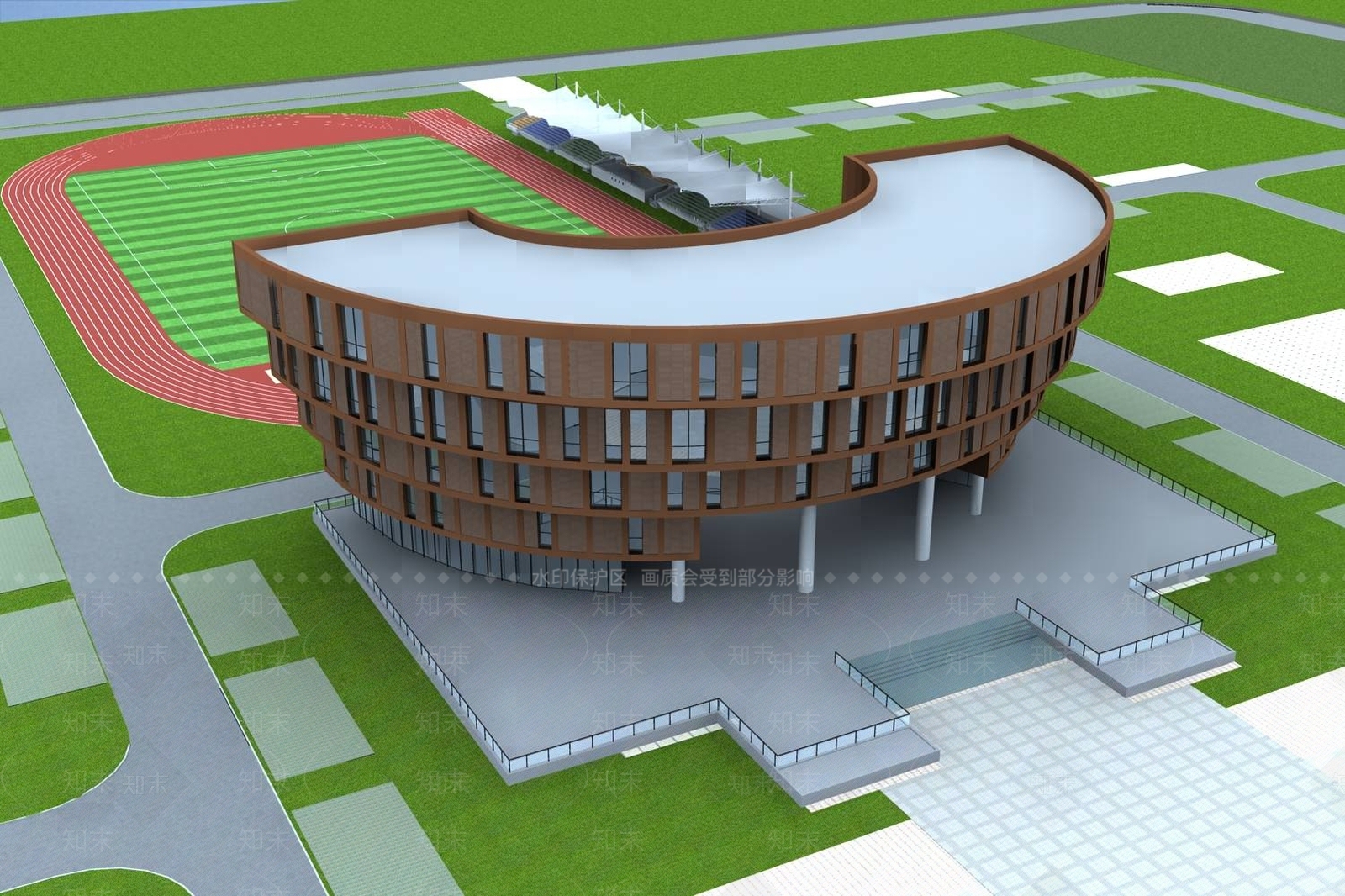 现代展览馆3D模型下载【ID:1196448948】