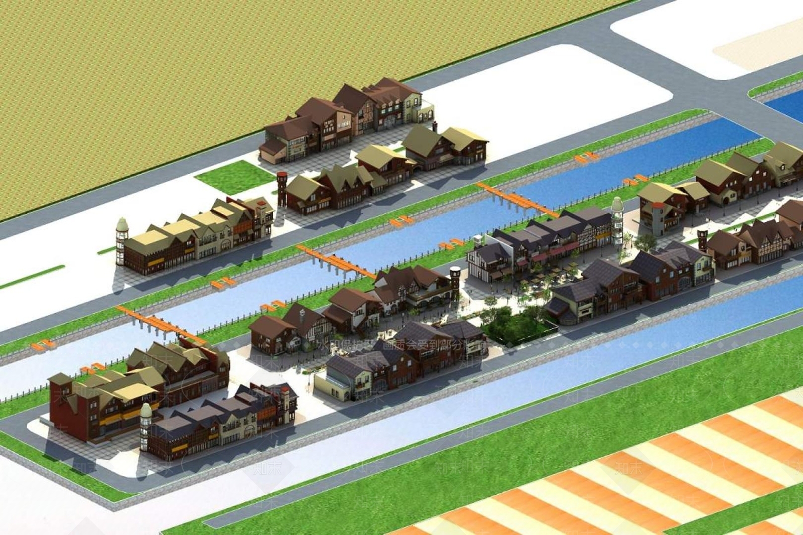 欧式小高层住宅楼3D模型下载【ID:1196449465】