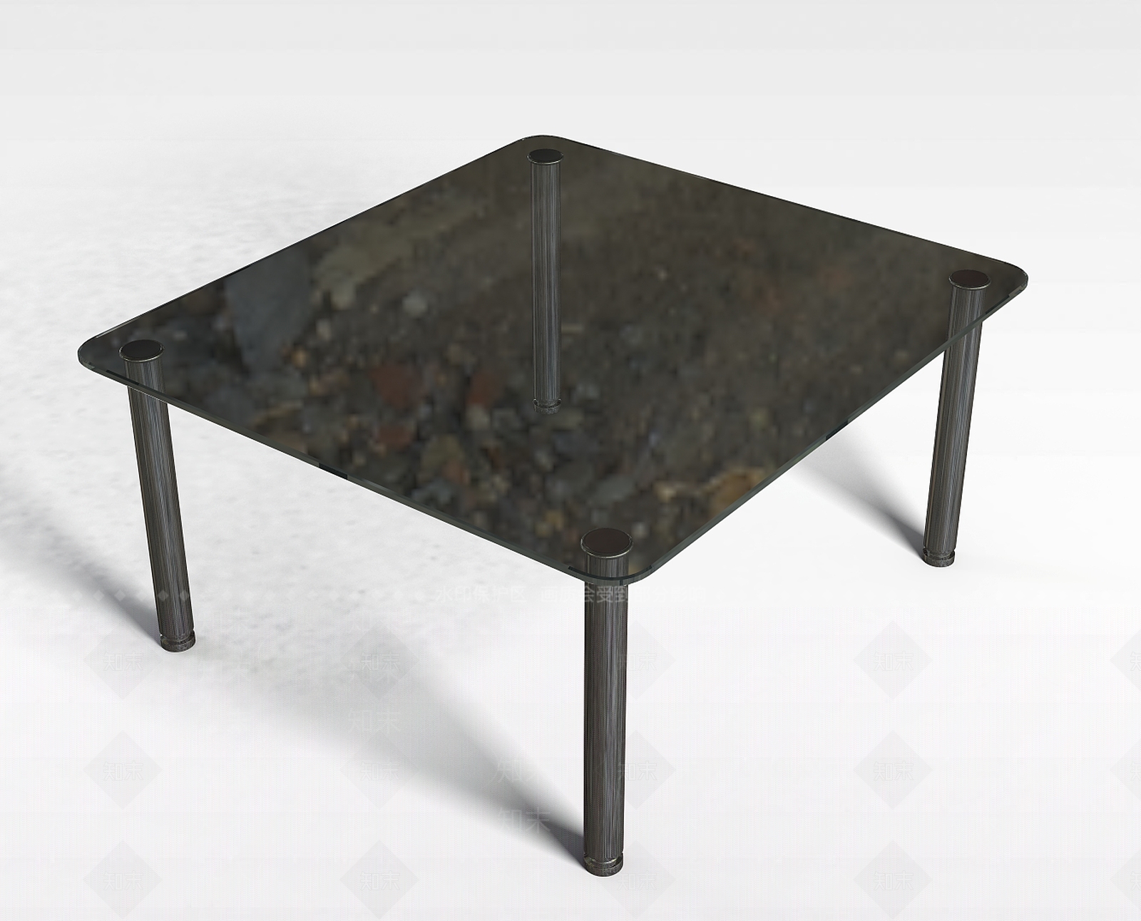 现代钢化玻璃桌3D模型下载【ID:1196449129】
