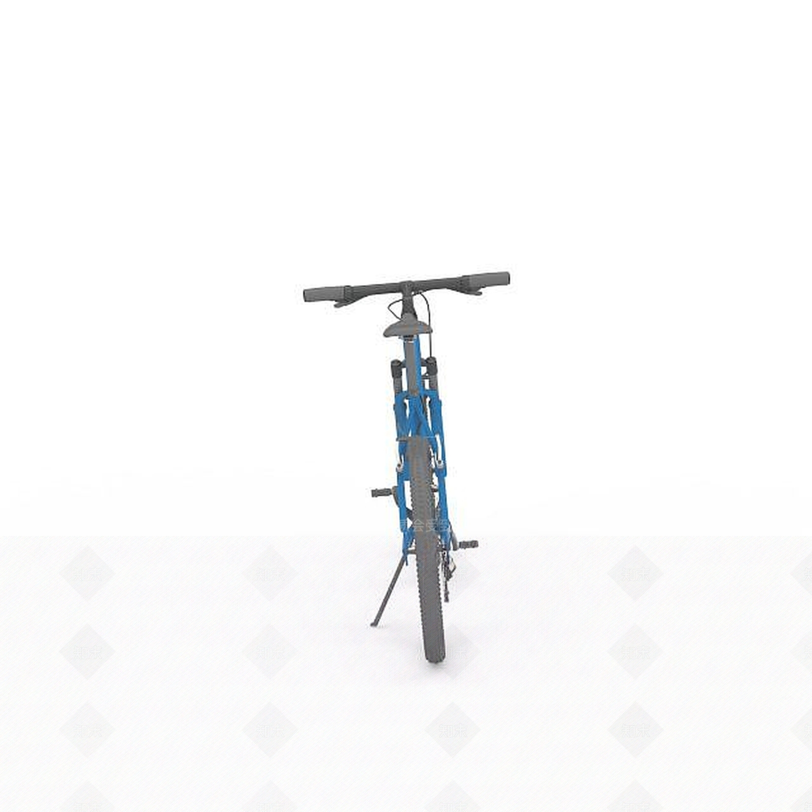 现代蓝色自行车3D模型下载【ID:1196449563】