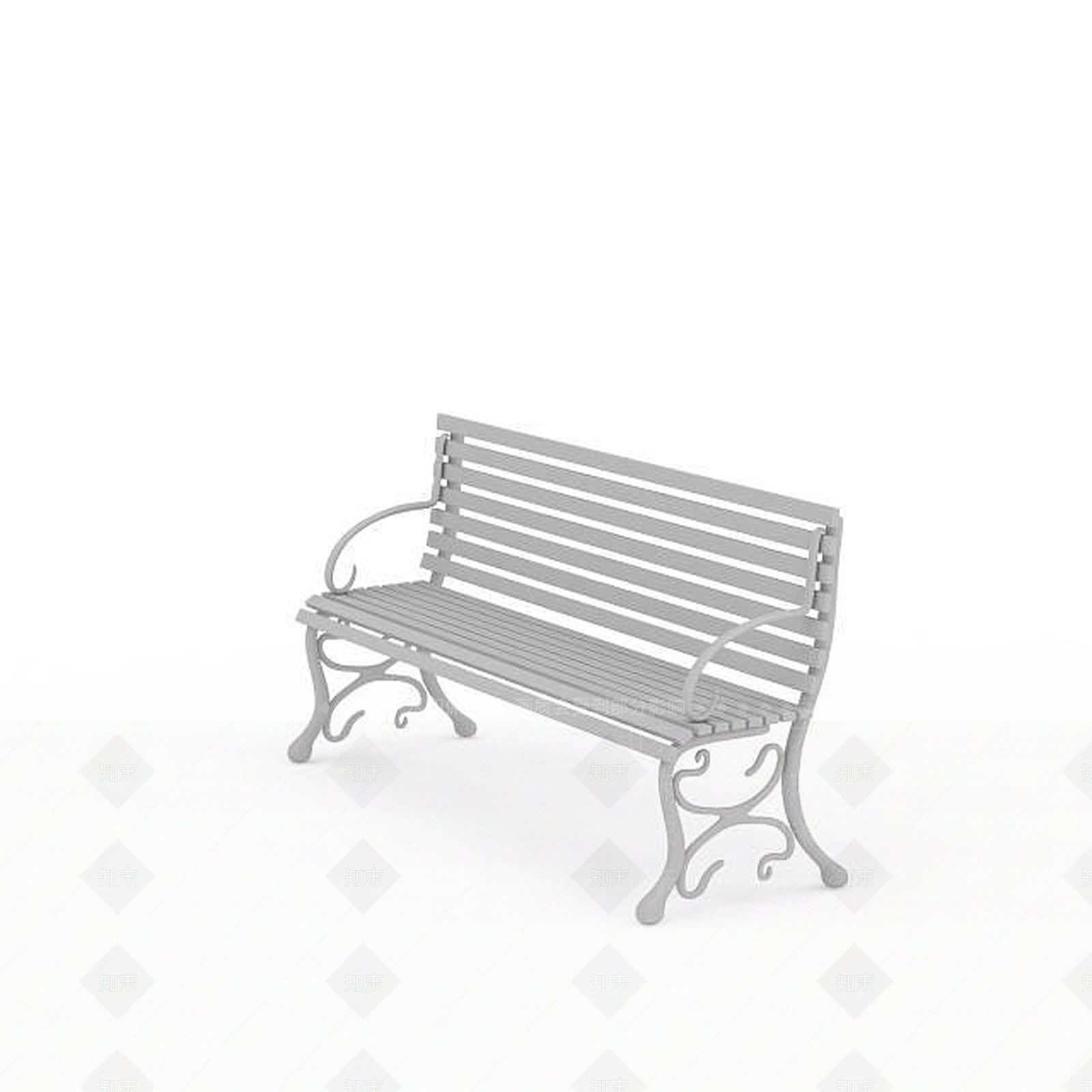 现代公园长椅3D模型下载【ID:1196449641】