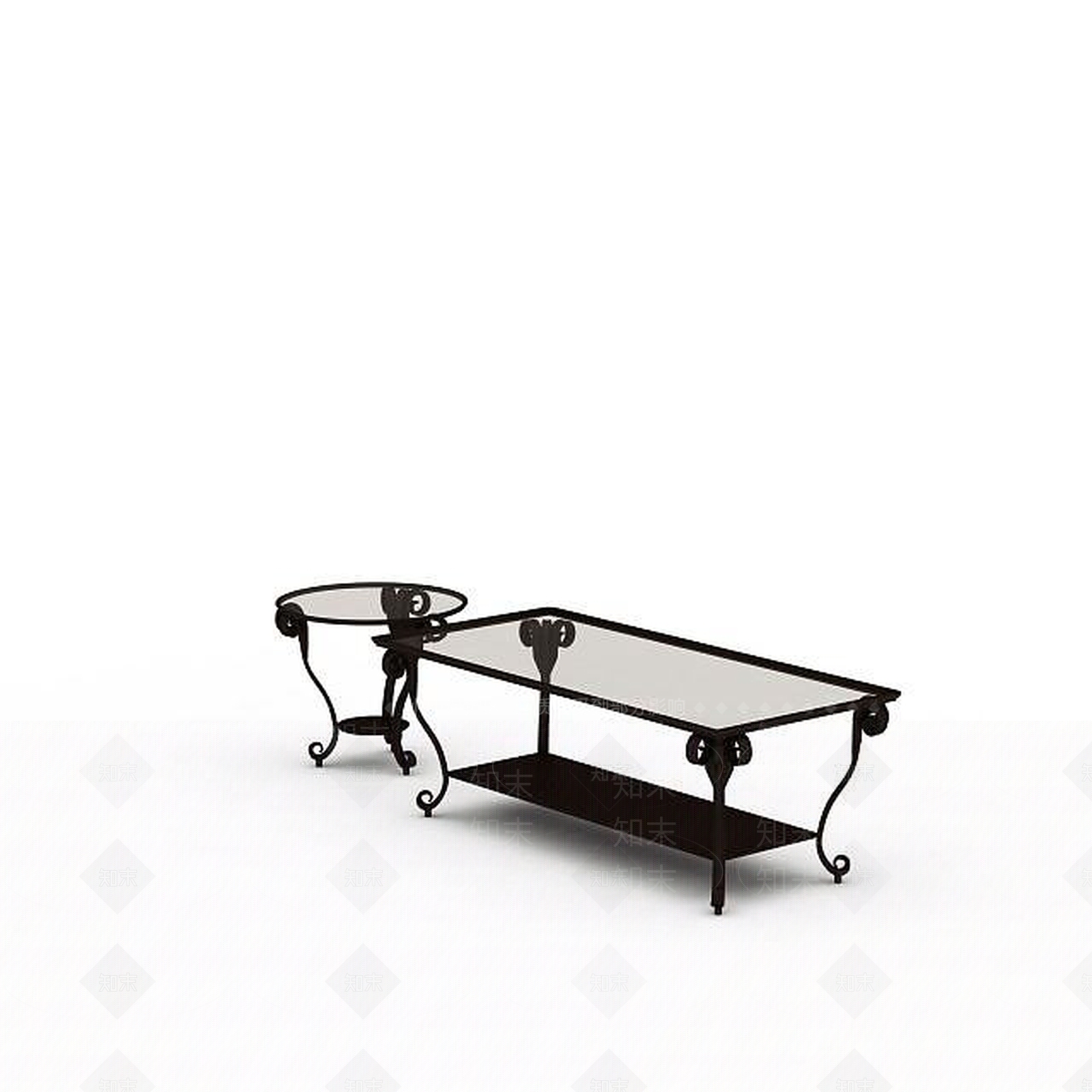 现代桌椅组合3D模型下载【ID:1196449624】