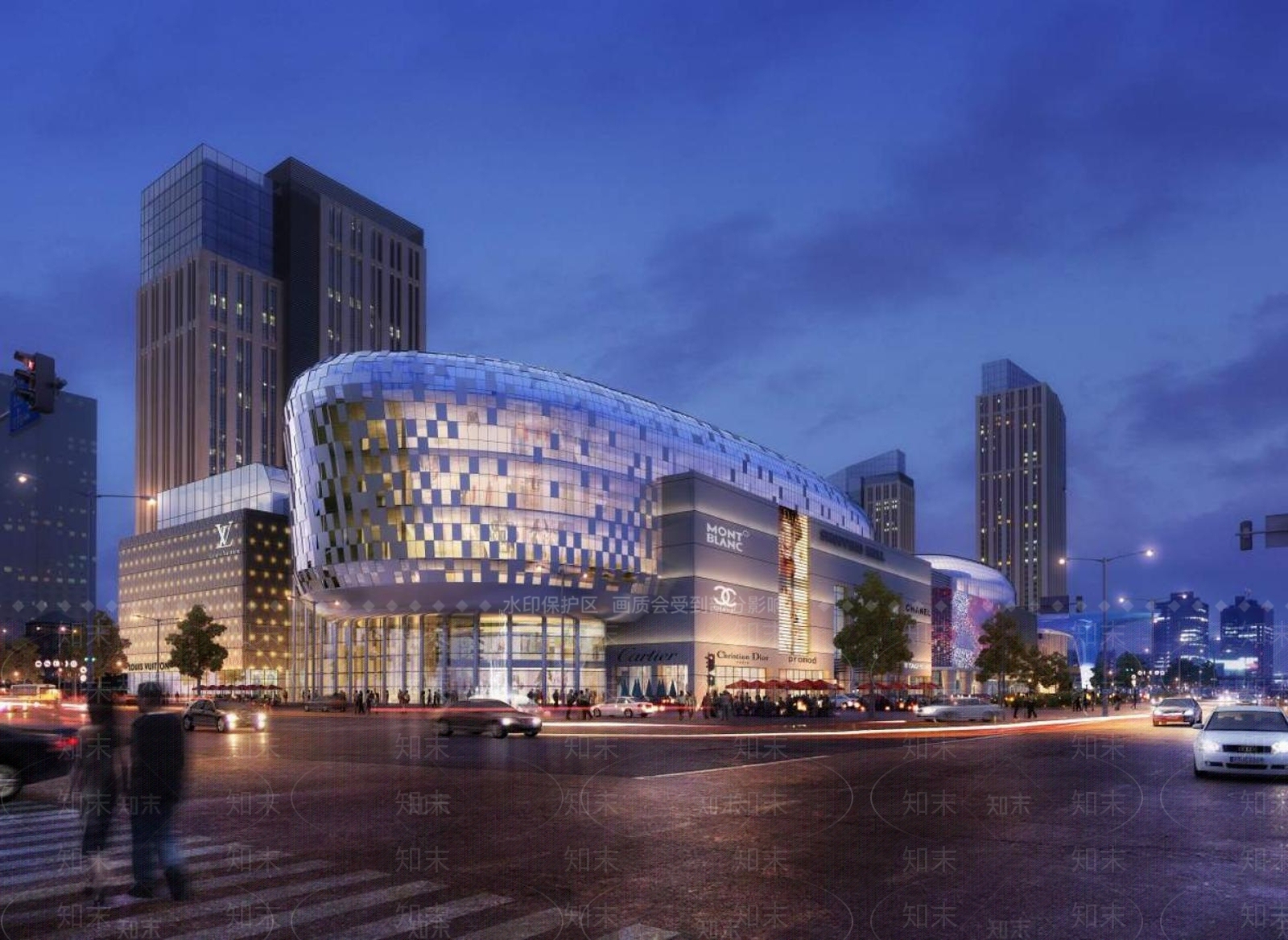 现代小高层住宅楼3D模型下载【ID:1196450907】