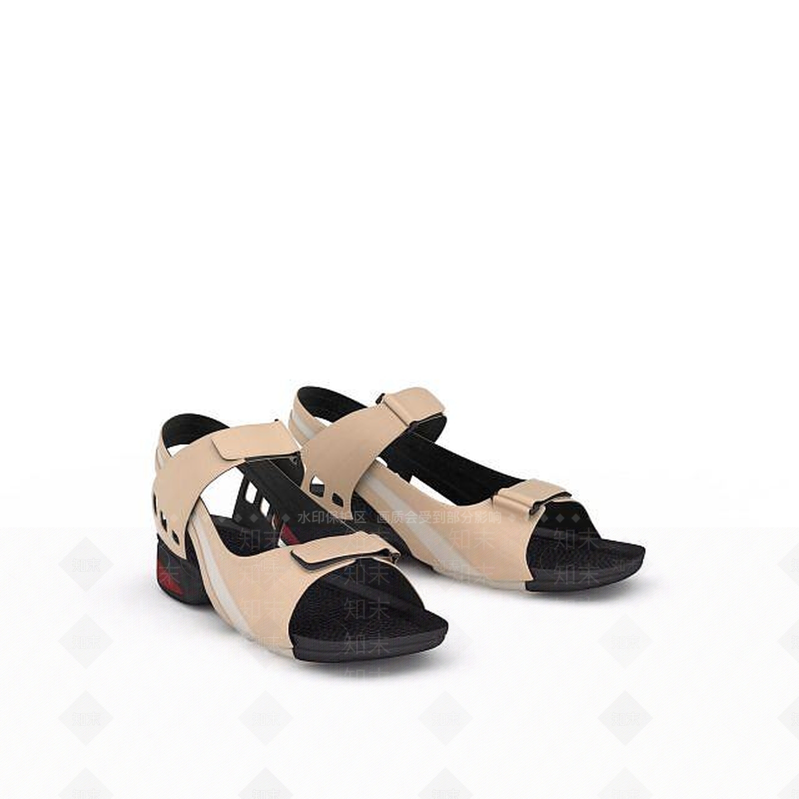 现代女士凉鞋3D模型下载【ID:1196451275】