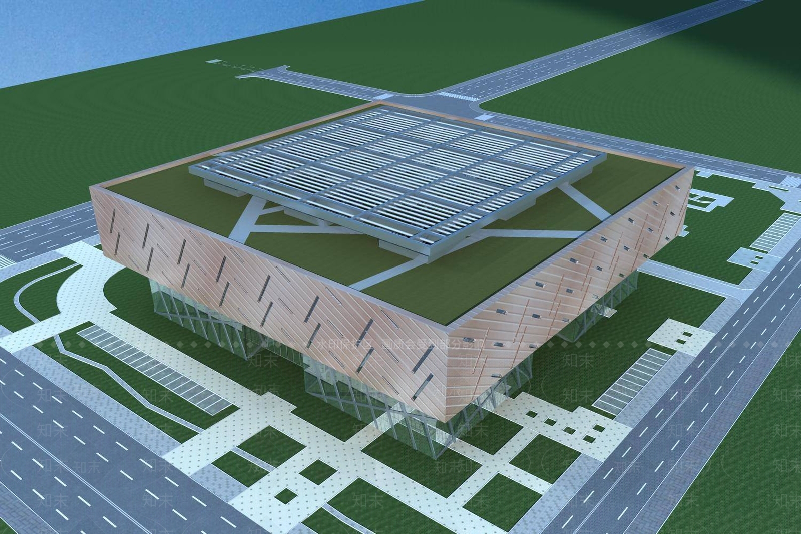 现代会展中心3D模型下载【ID:1196458304】