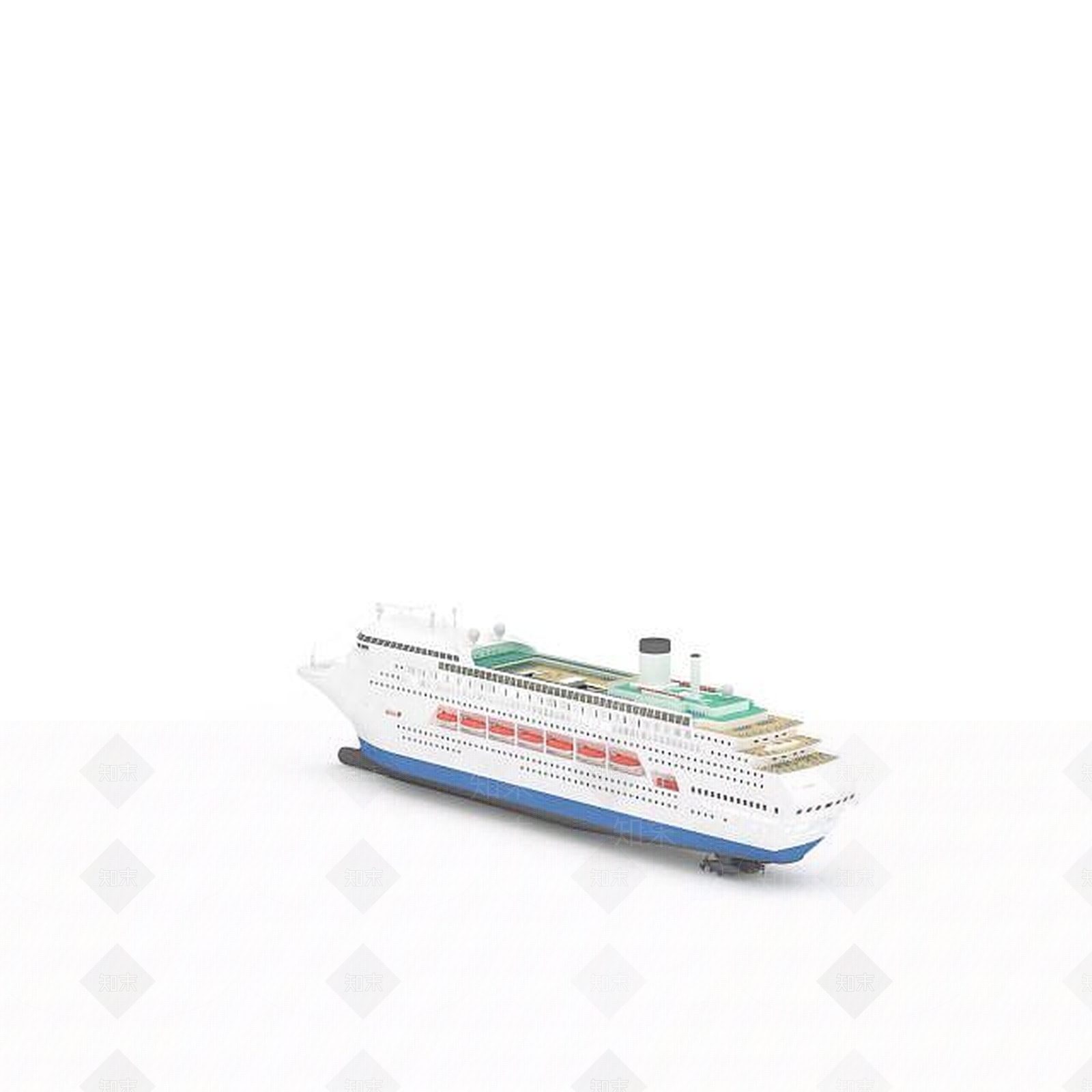 现代大型游轮3D模型下载【ID:1196458357】