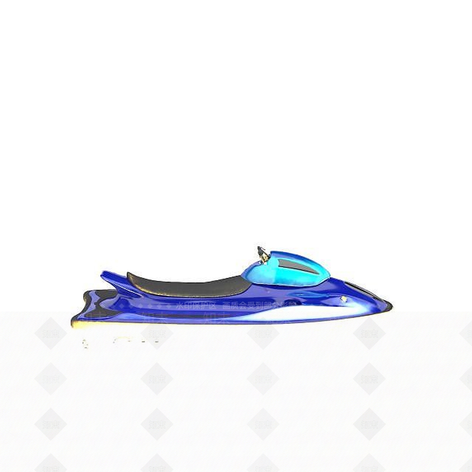 现代蓝色单人快艇3D模型下载【ID:1196458760】