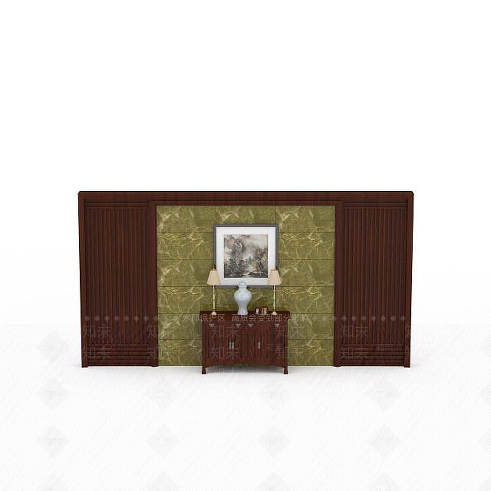 现代古典背景墙3D模型下载【ID:1196458863】