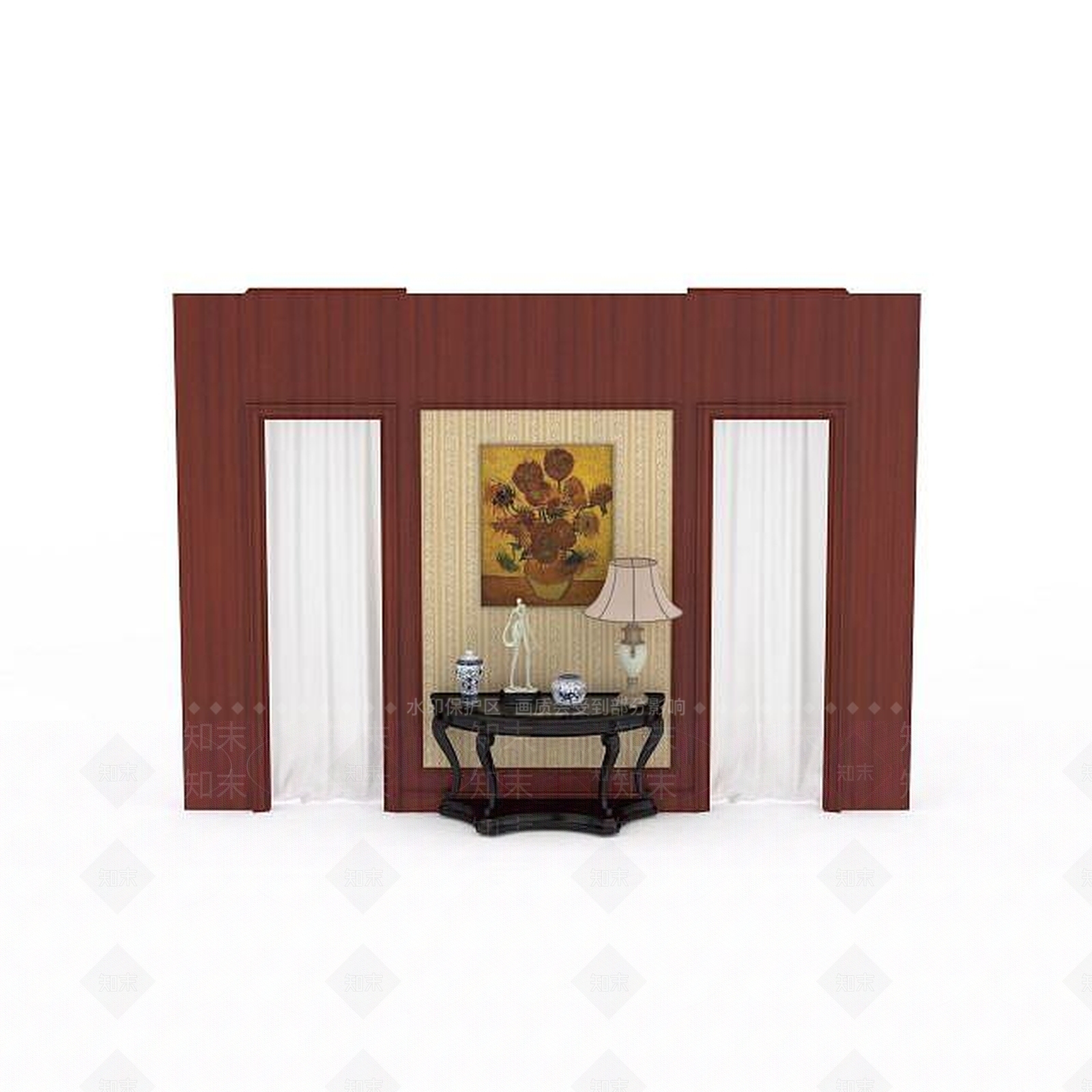 现代简约背景墙3D模型下载【ID:1196459250】