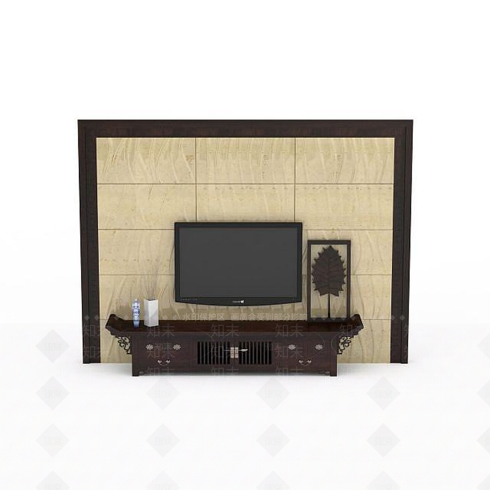 欧式古典欧式简约背景墙3D模型下载【ID:1196459235】