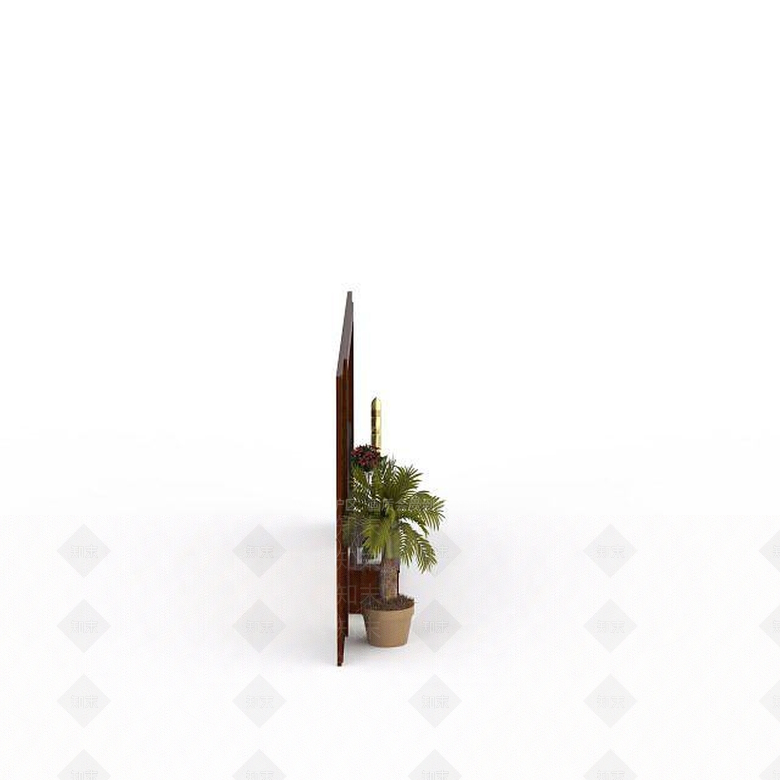 中式简约背景墙3D模型下载【ID:1196459516】