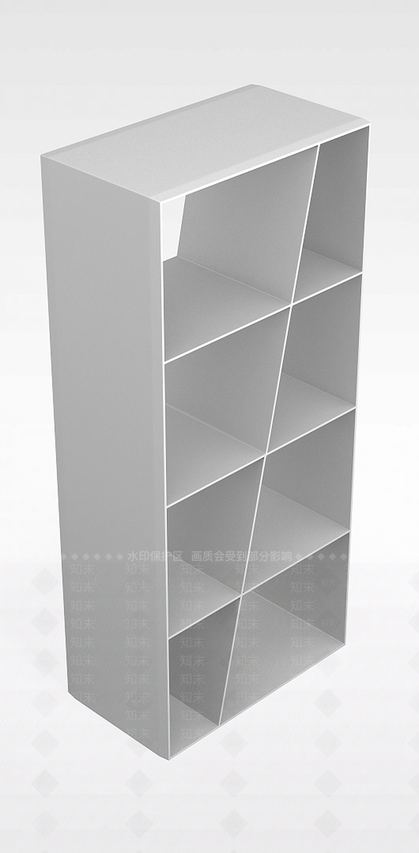 现代立式书架3D模型下载【ID:1196459934】