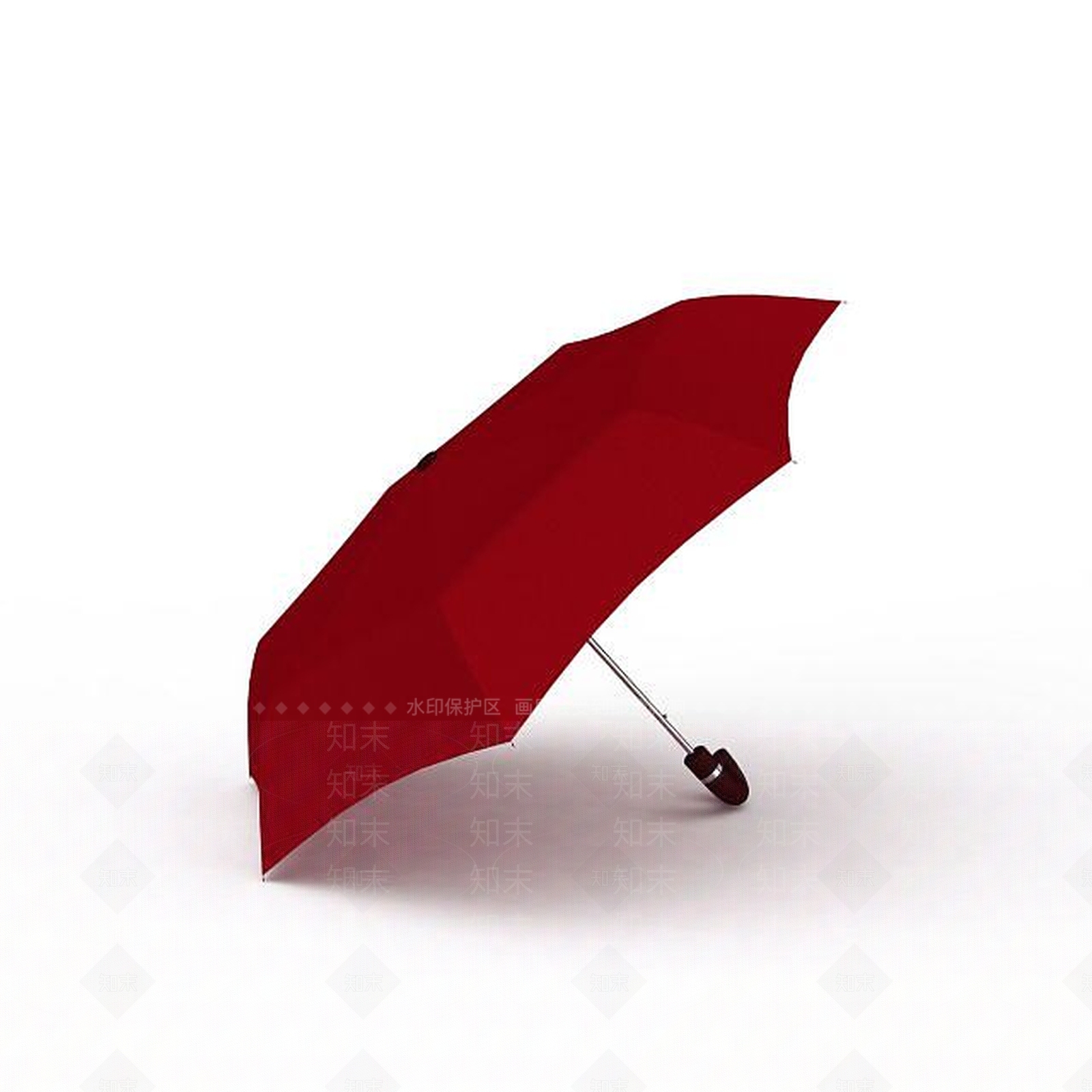 现代红色雨伞3D模型下载【ID:1196463575】