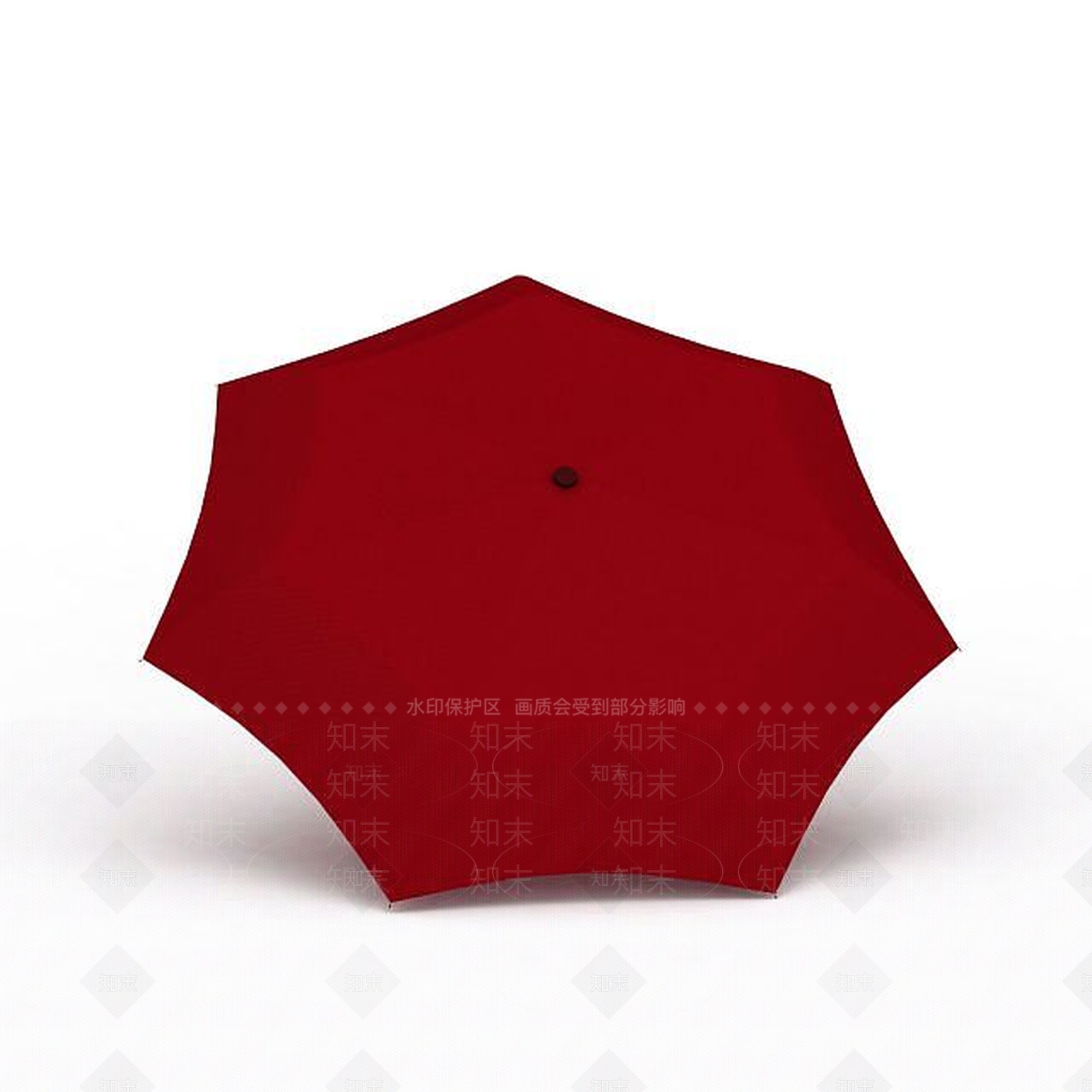 现代红色雨伞3D模型下载【ID:1196463575】