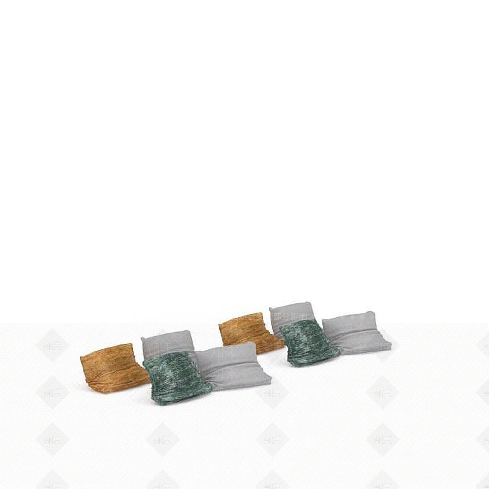 现代枕具组合3D模型下载【ID:1196463713】