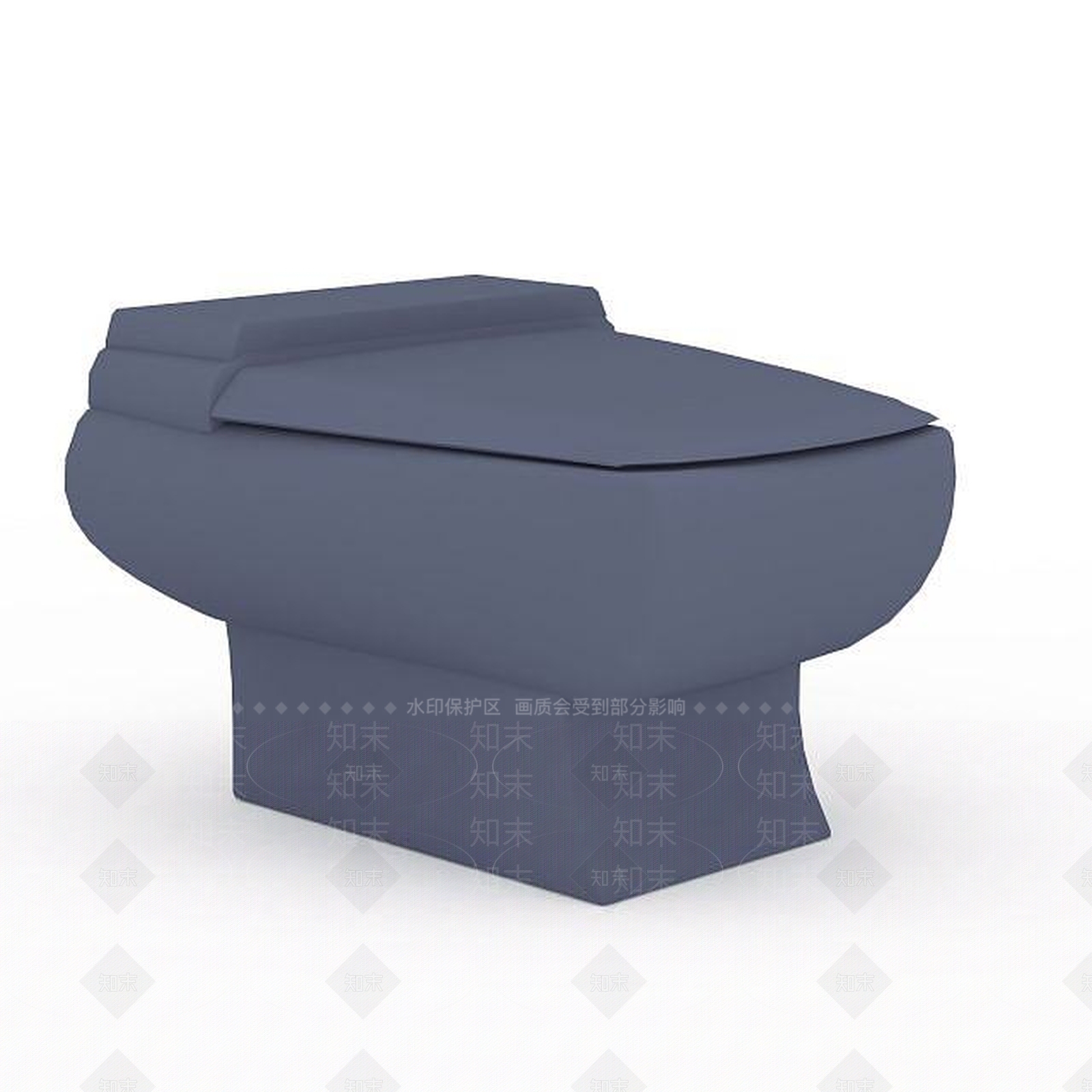 现代蓝色坐式马桶3D模型下载【ID:1196464854】