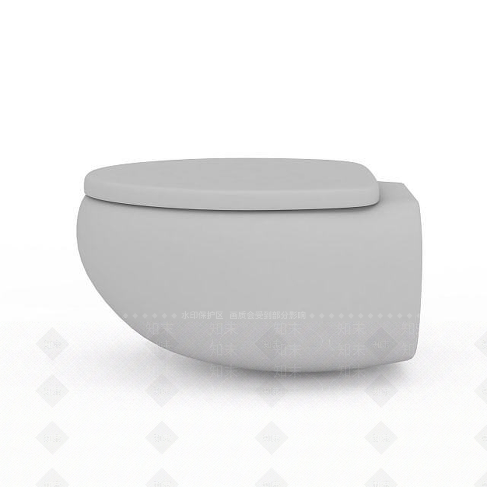 现代坐式马桶3D模型下载【ID:1196465036】