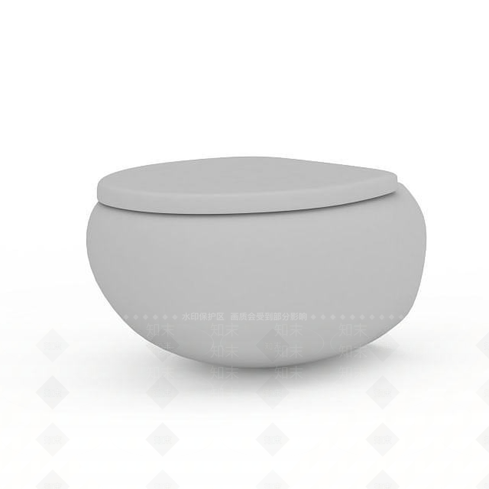 现代坐式马桶3D模型下载【ID:1196465036】
