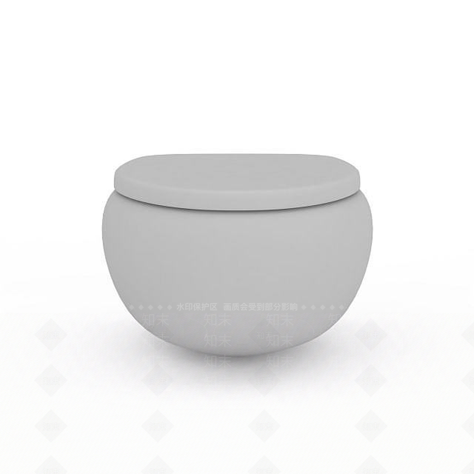 现代坐式马桶3D模型下载【ID:1196465036】