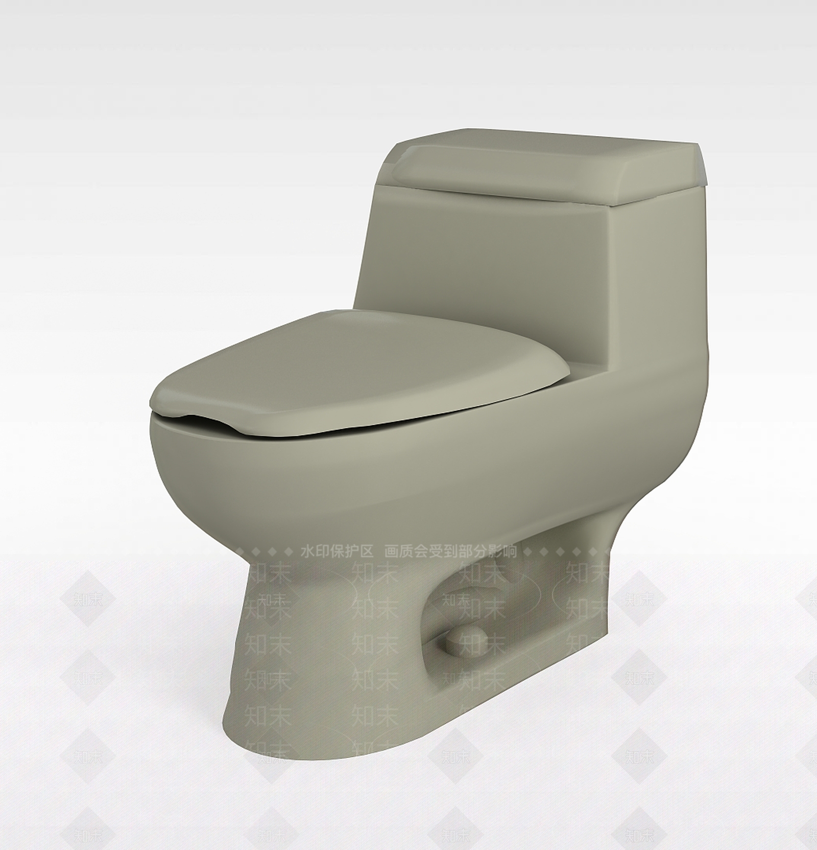 现代灰色马桶3D模型下载【ID:1196465103】