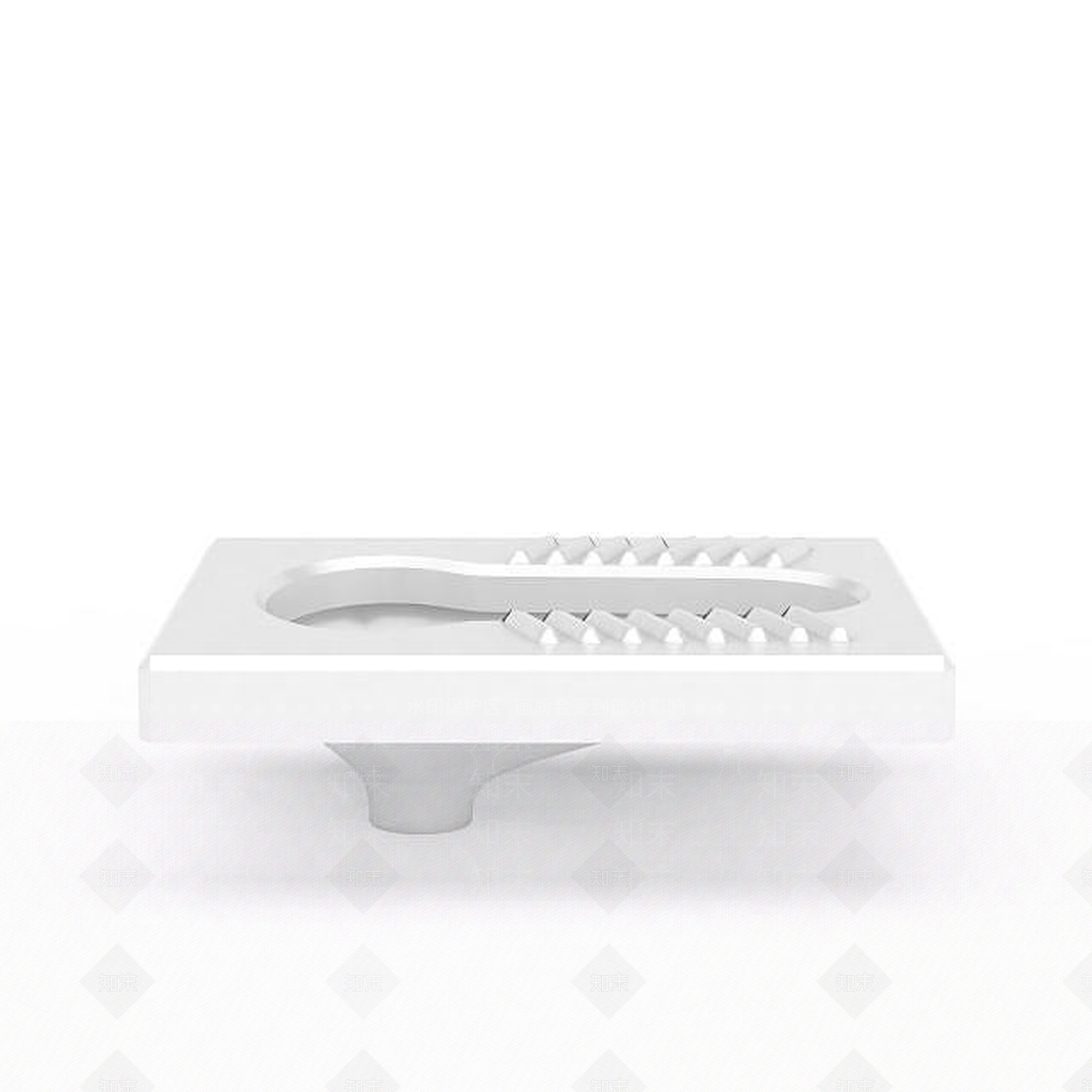现代蹲式便器3D模型下载【ID:1196465289】