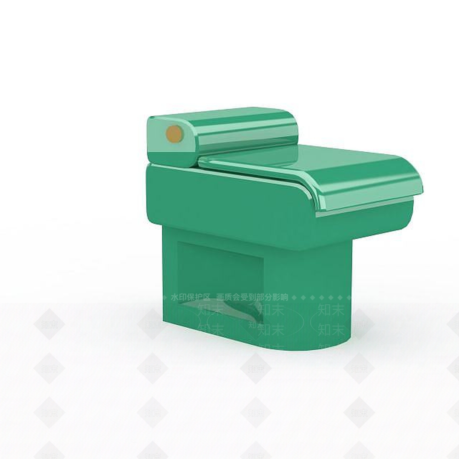 现代绿色坐式便器3D模型下载【ID:1196465317】