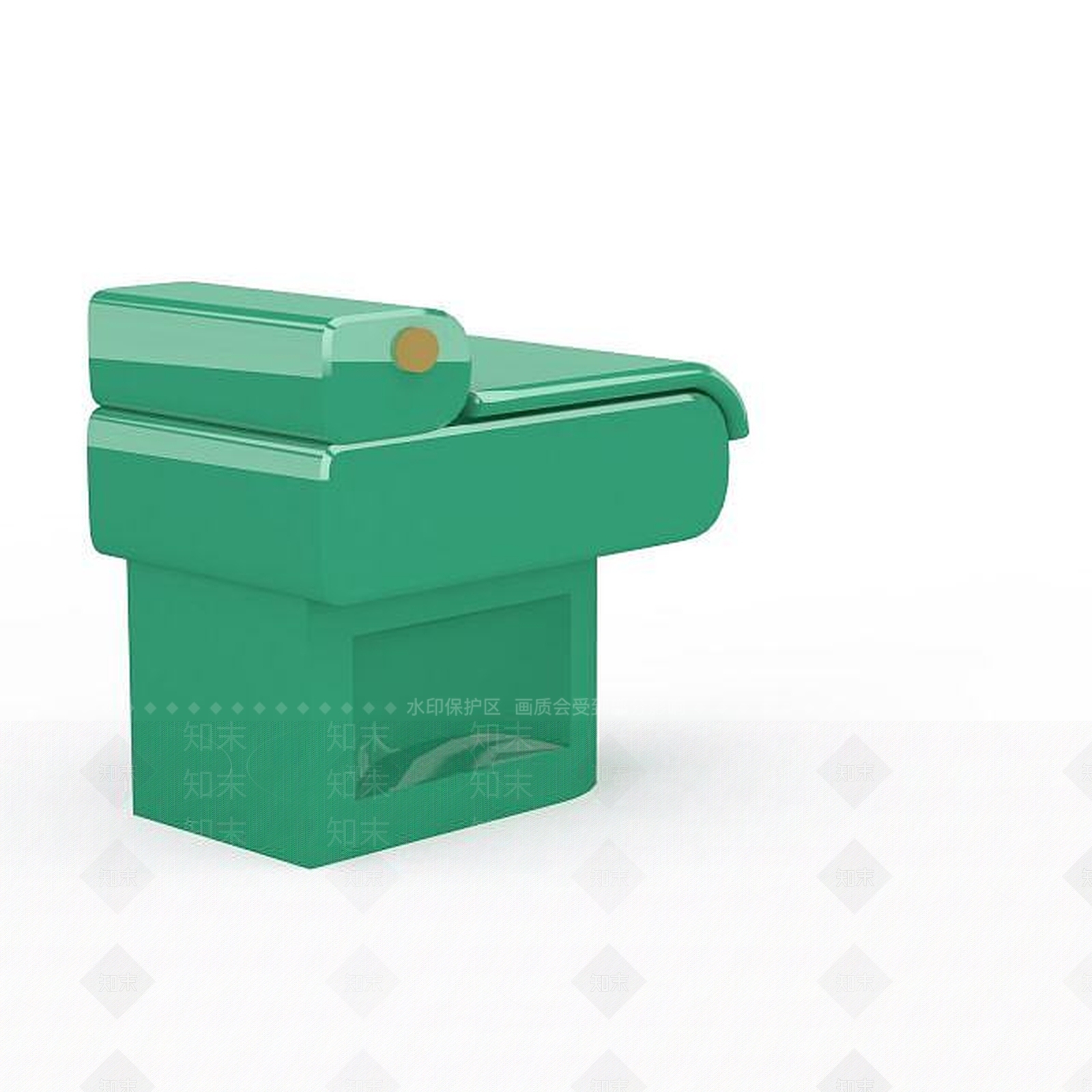 现代绿色坐式便器3D模型下载【ID:1196465317】