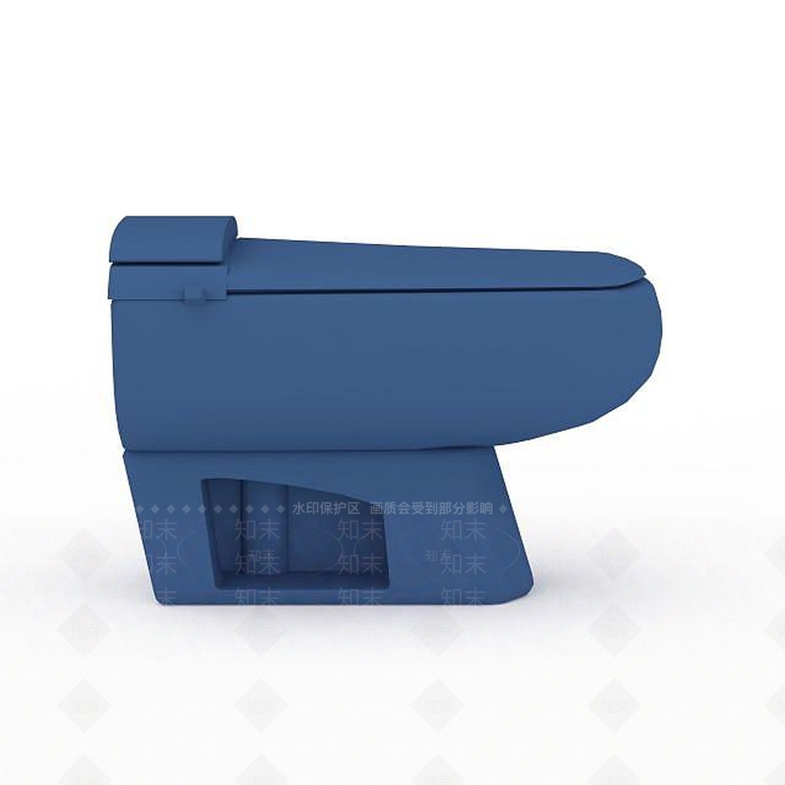 现代蓝色坐式便器3D模型下载【ID:1196465410】