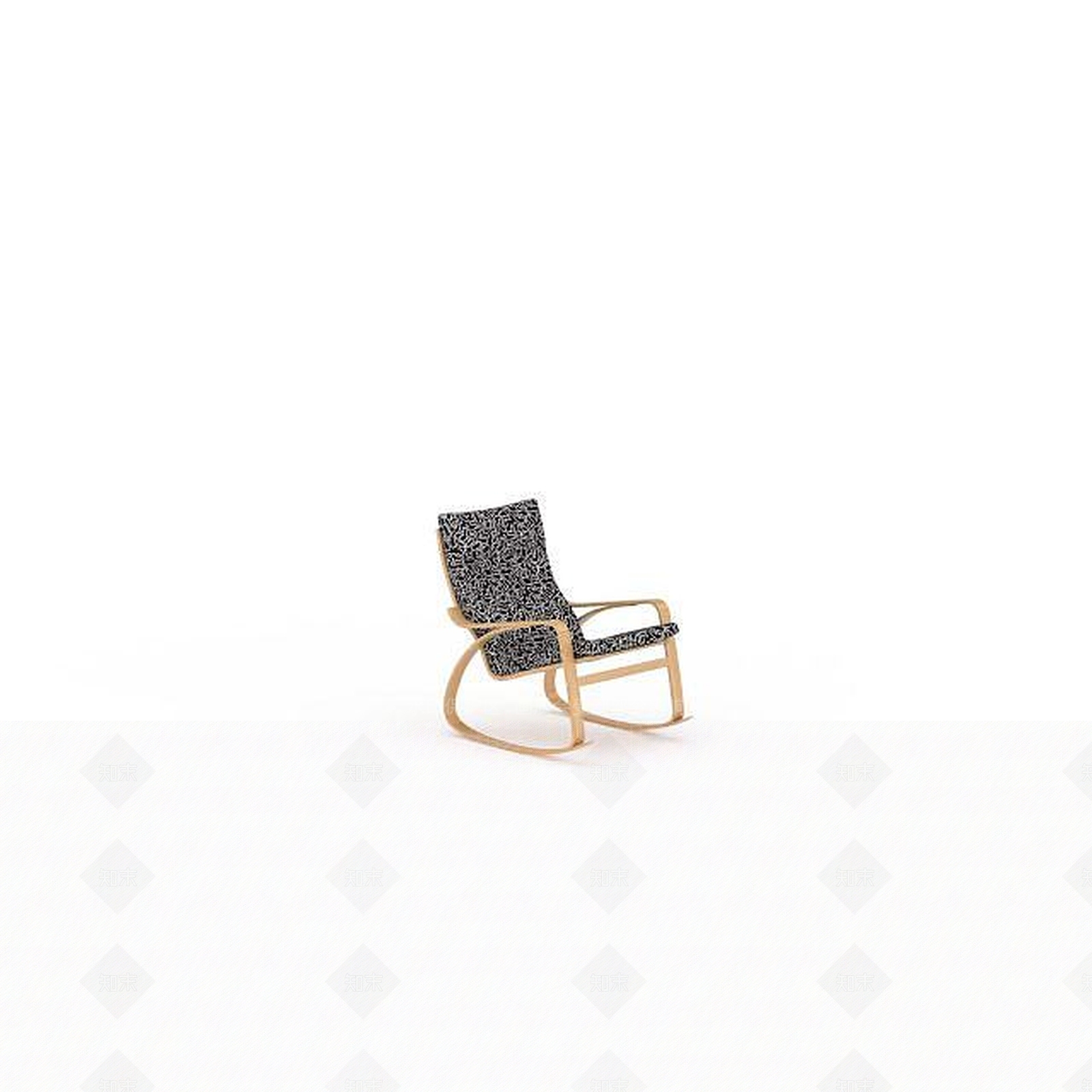现代木制摇椅3D模型下载【ID:1196465713】