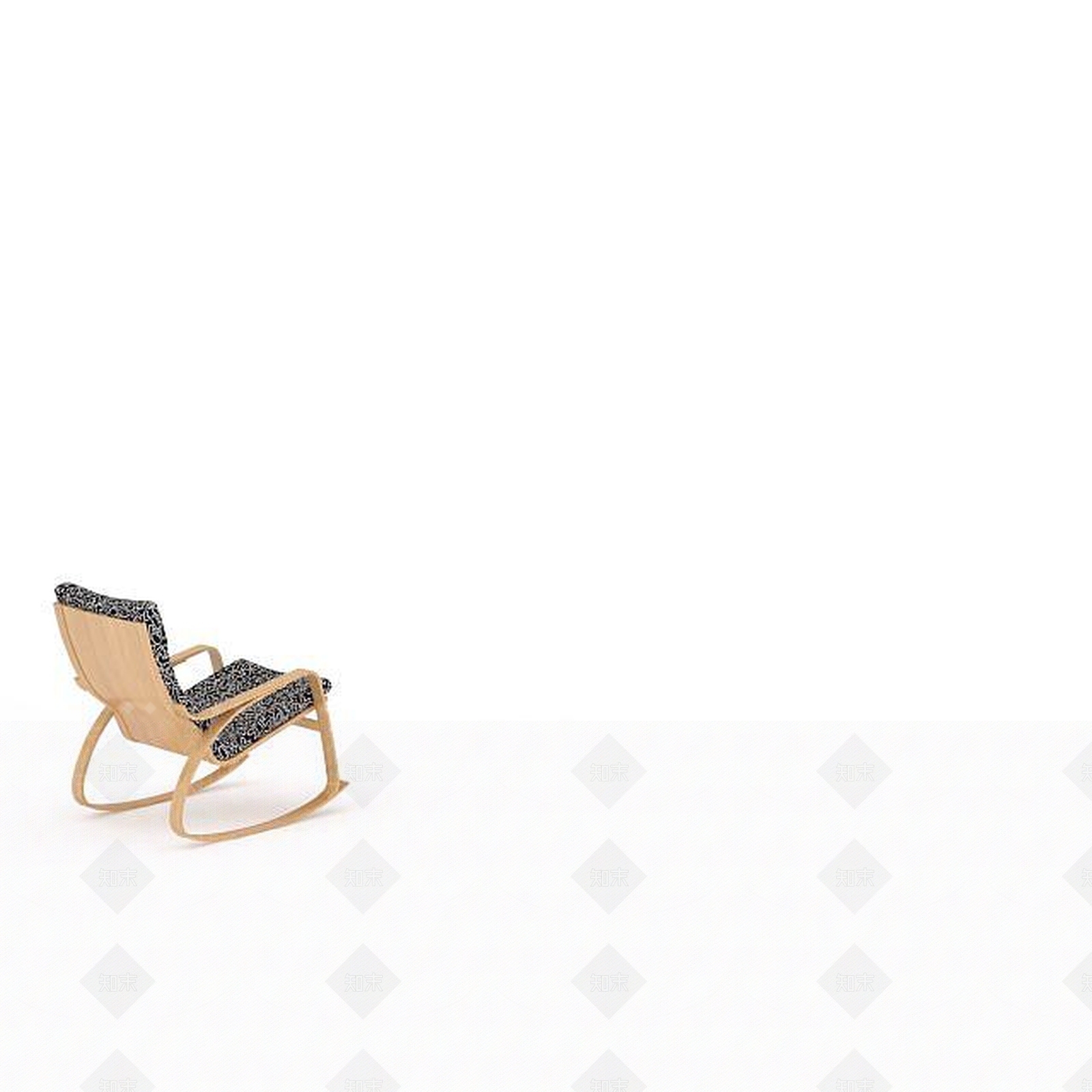 现代木制摇椅3D模型下载【ID:1196465713】