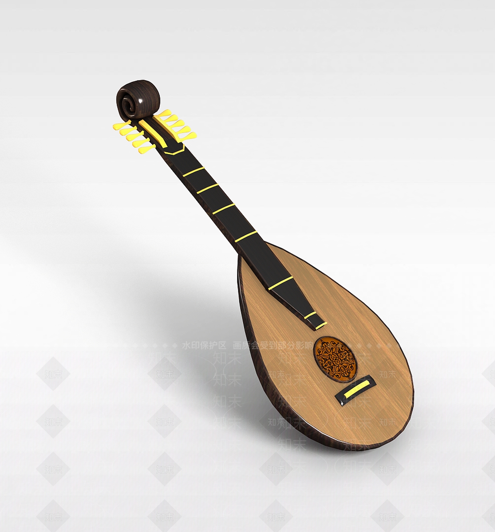 现代琵琶3D模型下载【ID:1196465766】