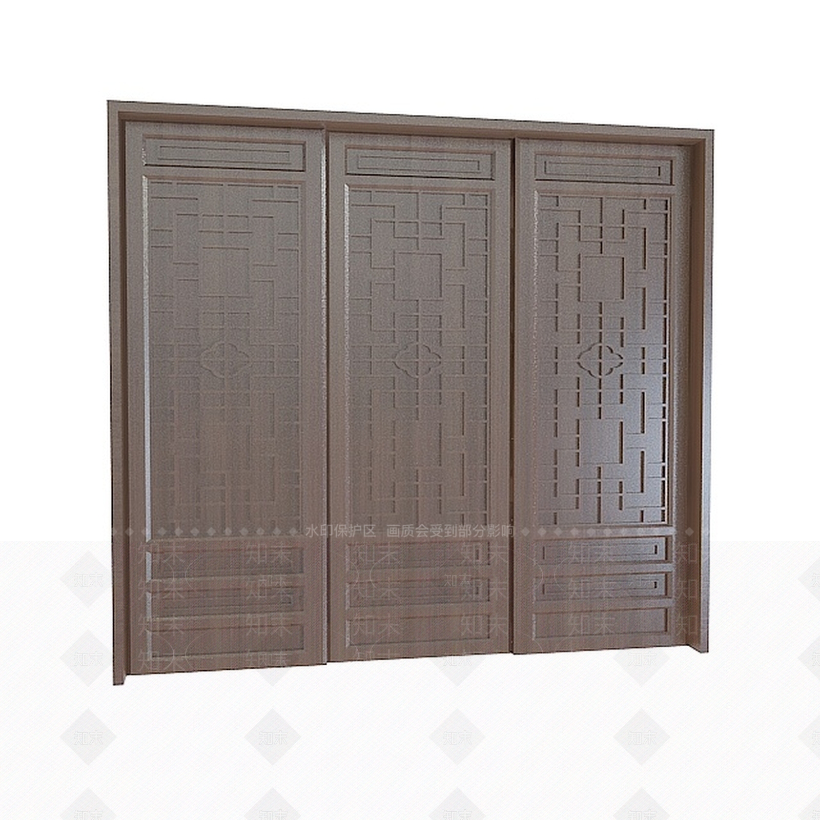 中式笨重中式屏风3D模型下载【ID:1196467491】