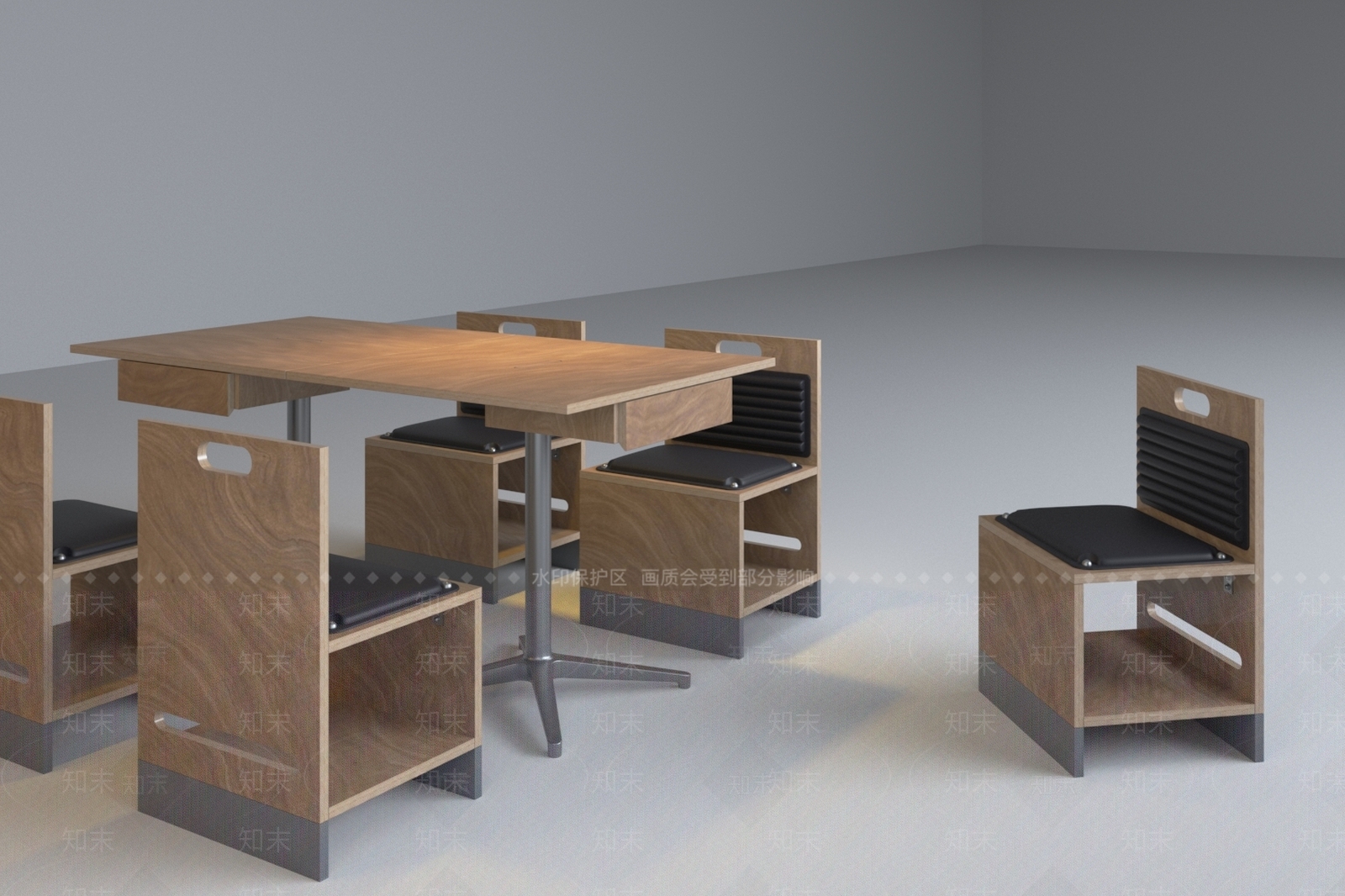 工业餐桌3D模型下载【ID:1196467589】