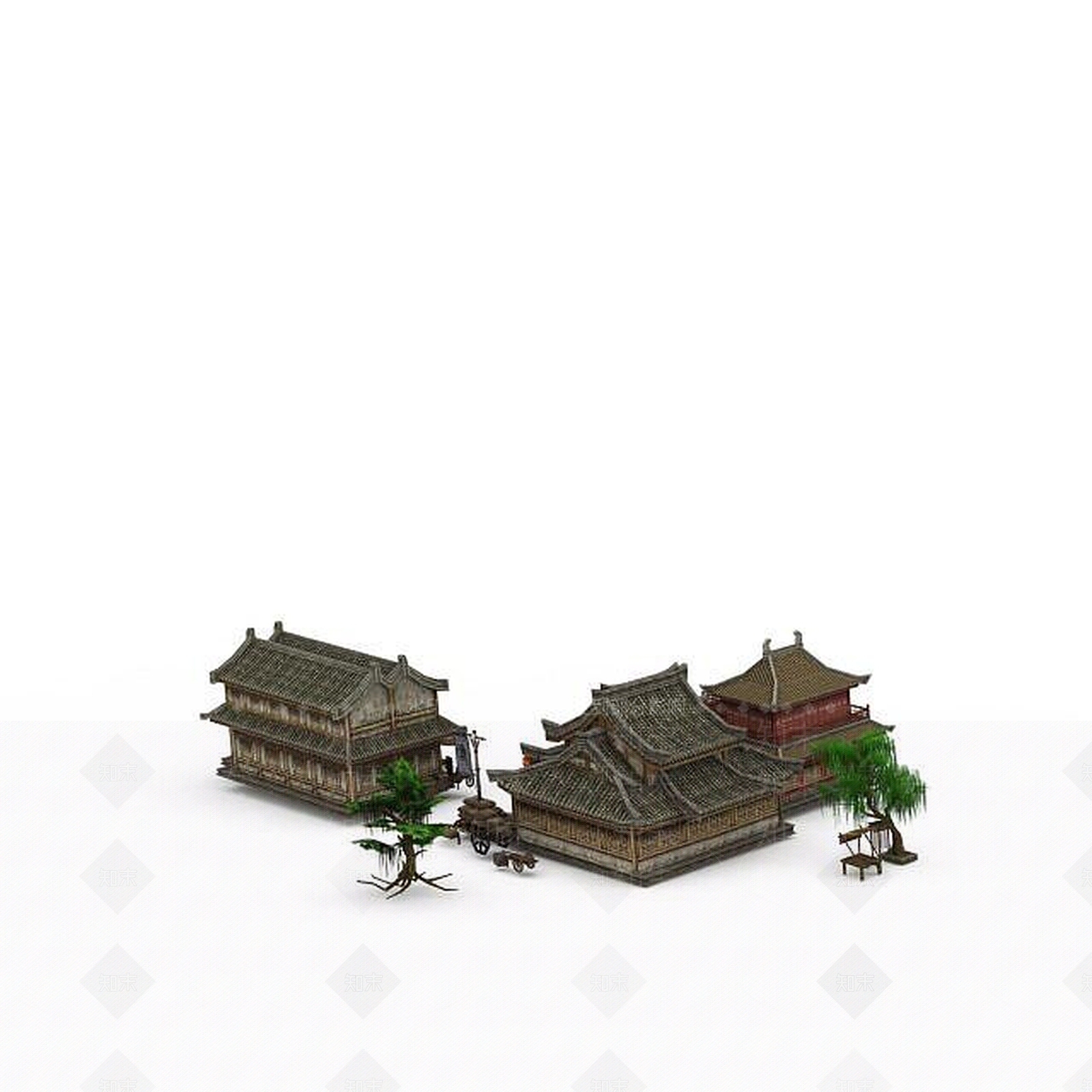 现代仙侠游戏场景3D模型下载【ID:1196467725】