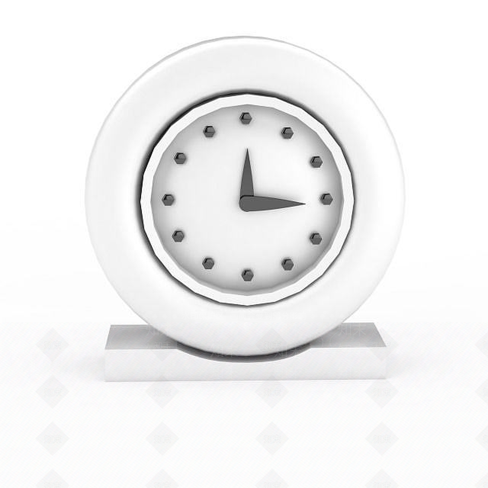 现代个性闹钟3D模型下载【ID:1196467936】
