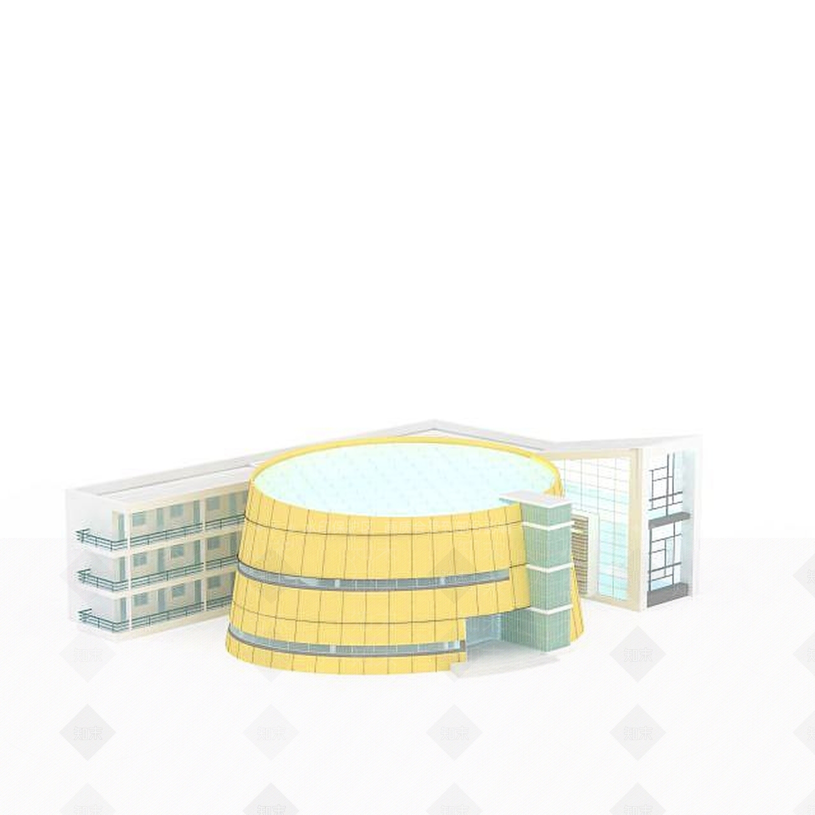 现代创意建筑3D模型下载【ID:1196468102】
