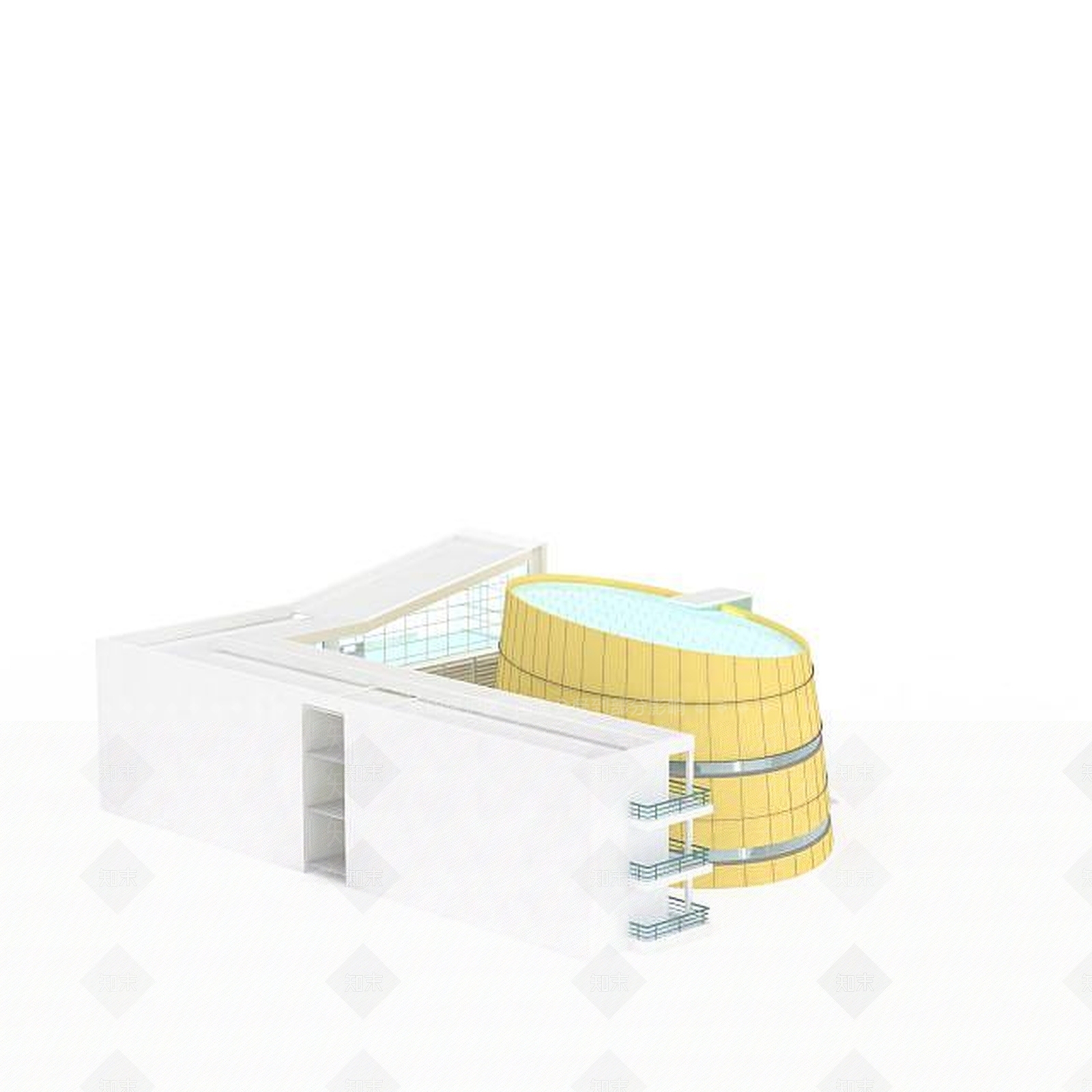 现代创意建筑3D模型下载【ID:1196468102】