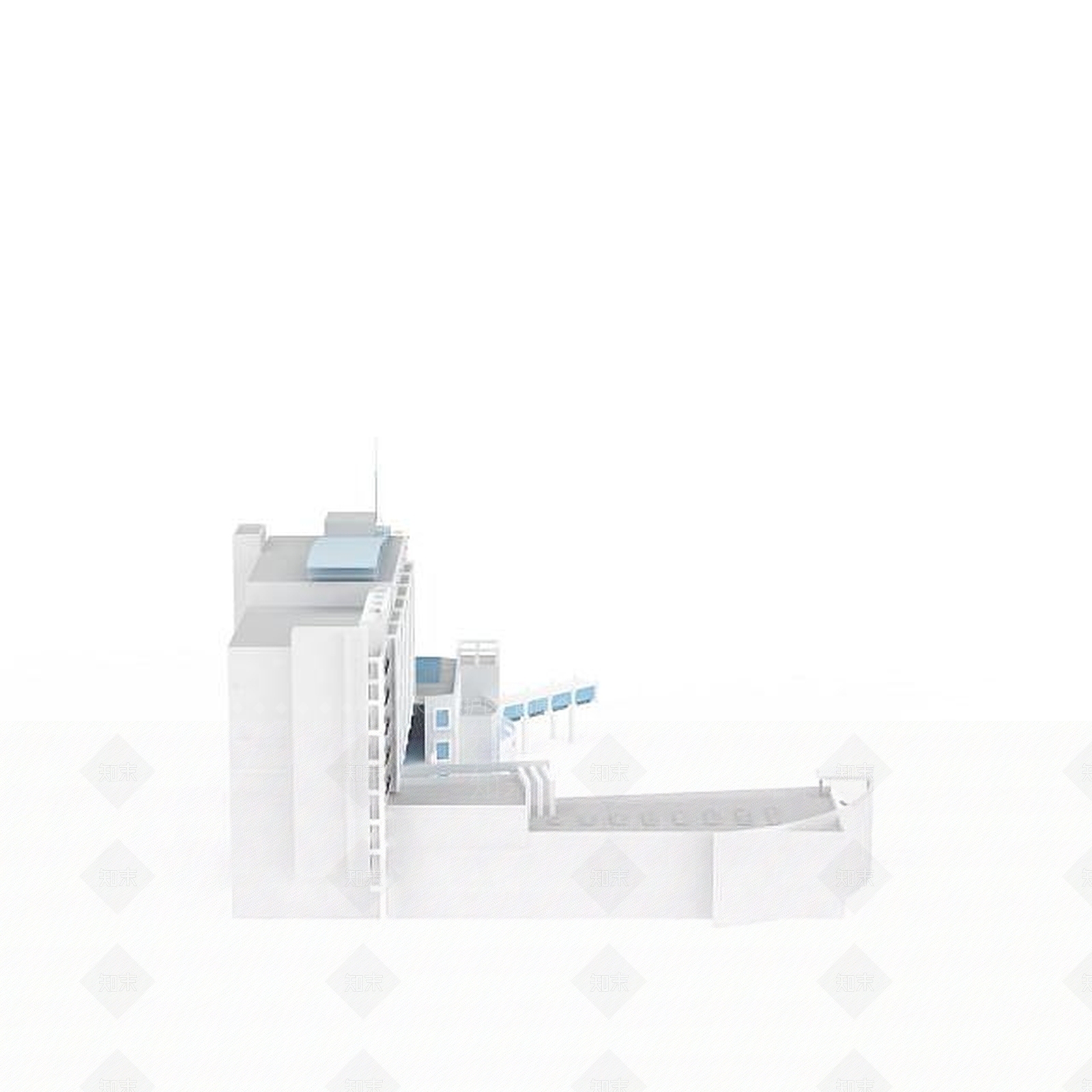 现代建筑楼3D模型下载【ID:1196468125】