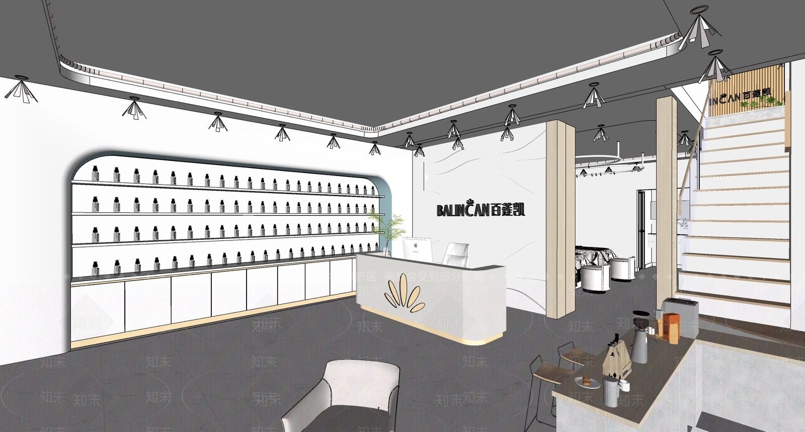 现代美妆店SU模型下载【ID:1196535716】