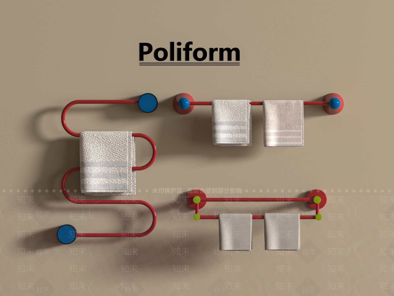 毛巾架3D模型下载【ID:1196477119】