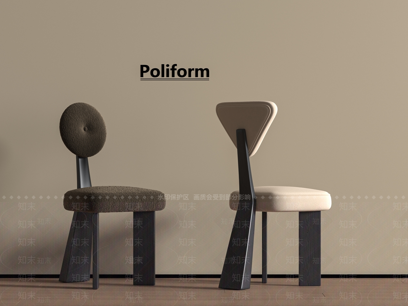 现代餐椅3D模型下载【ID:1196477887】