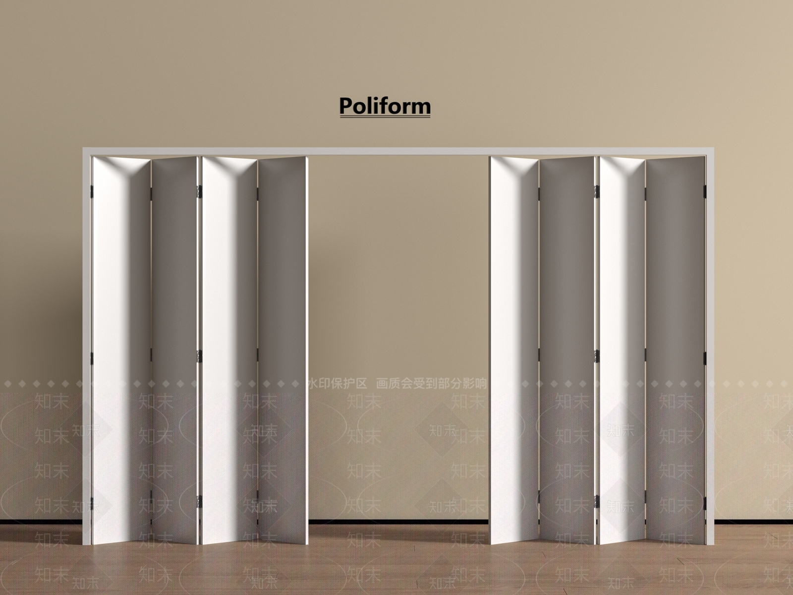 现代折叠门SU模型下载【ID:1196479134】