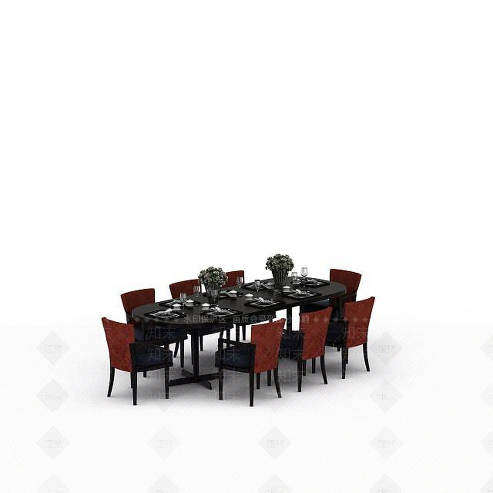 现代书桌椅3D模型下载【ID:1196481164】