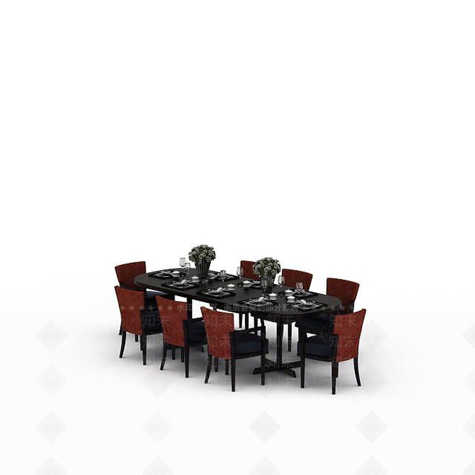 现代书桌椅3D模型下载【ID:1196481164】