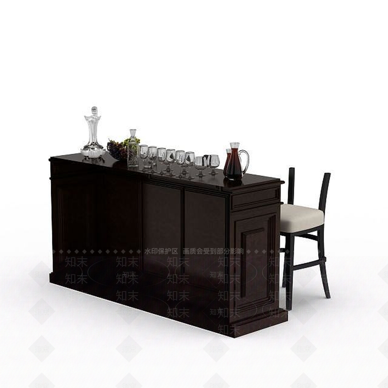现代书桌3D模型下载【ID:1196481478】