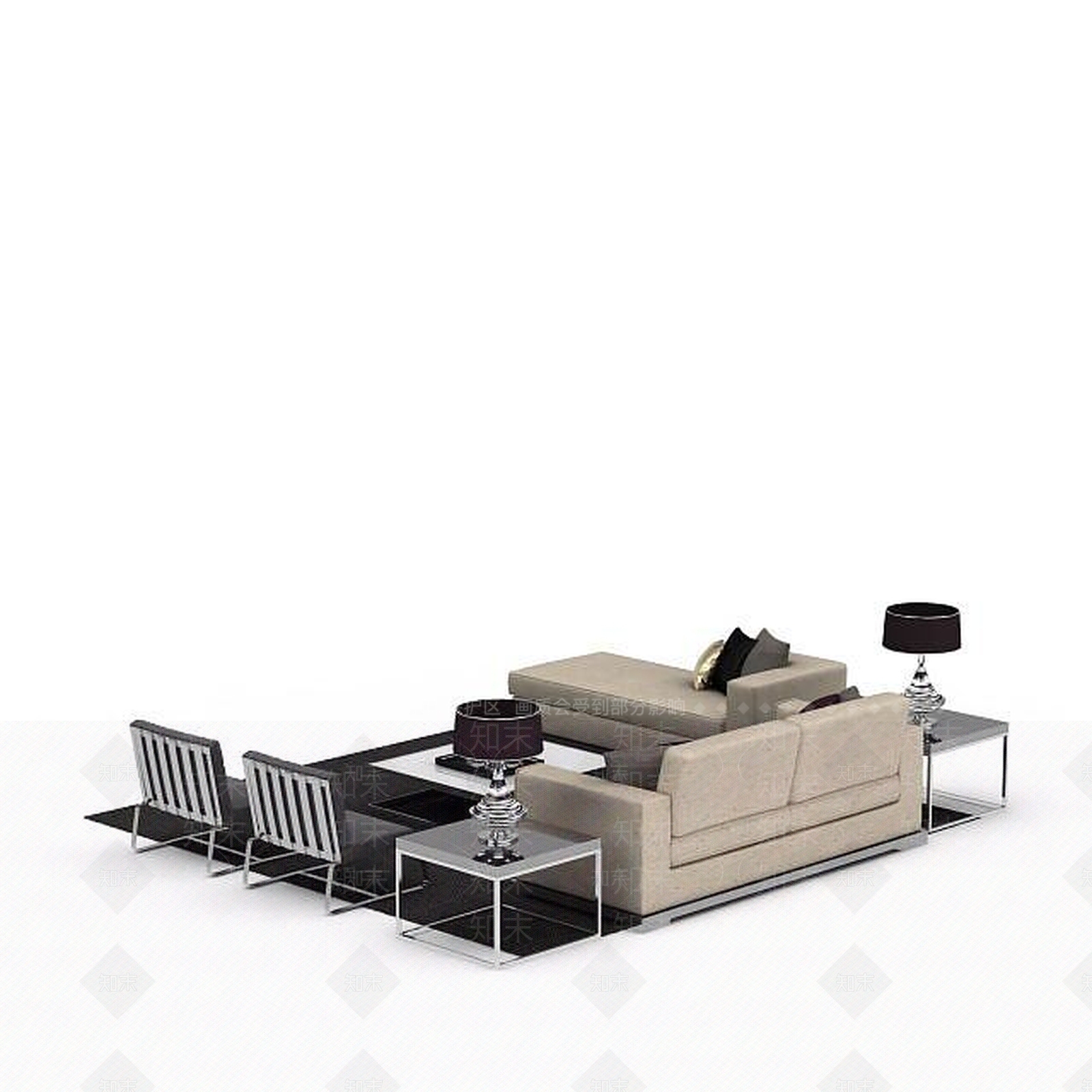 现代书桌3D模型下载【ID:1196482801】