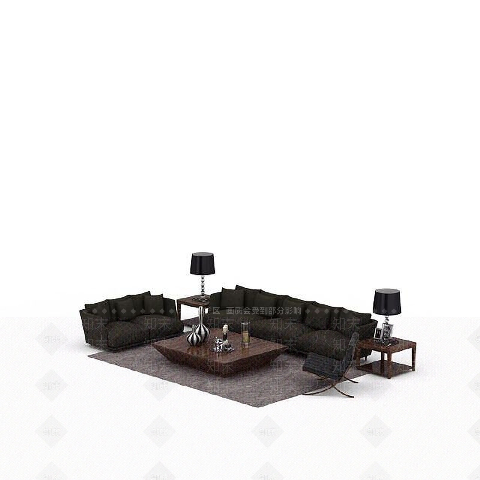 现代双人沙发3D模型下载【ID:1196482883】