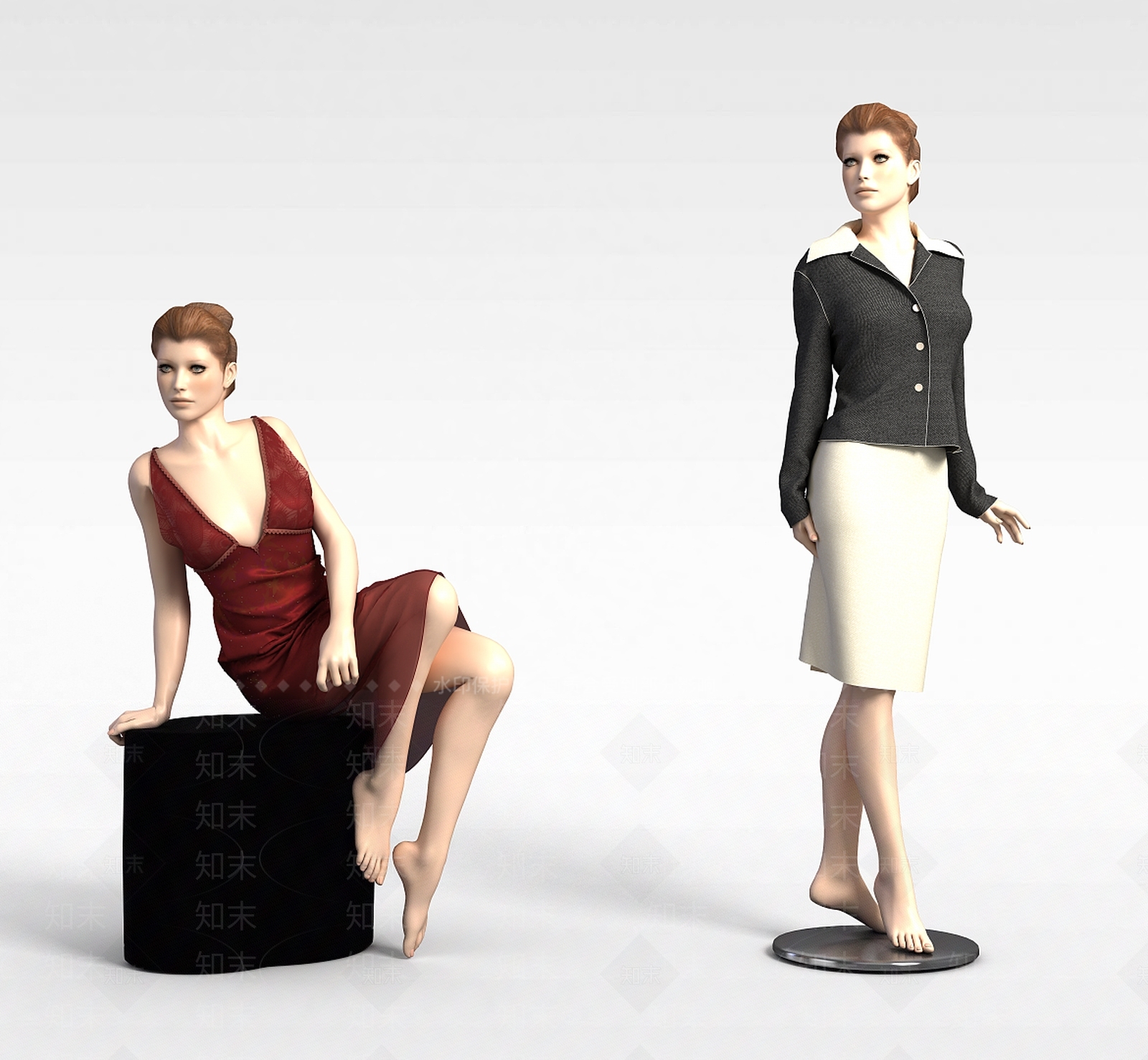 现代妆台妆凳3D模型下载【ID:1196486714】