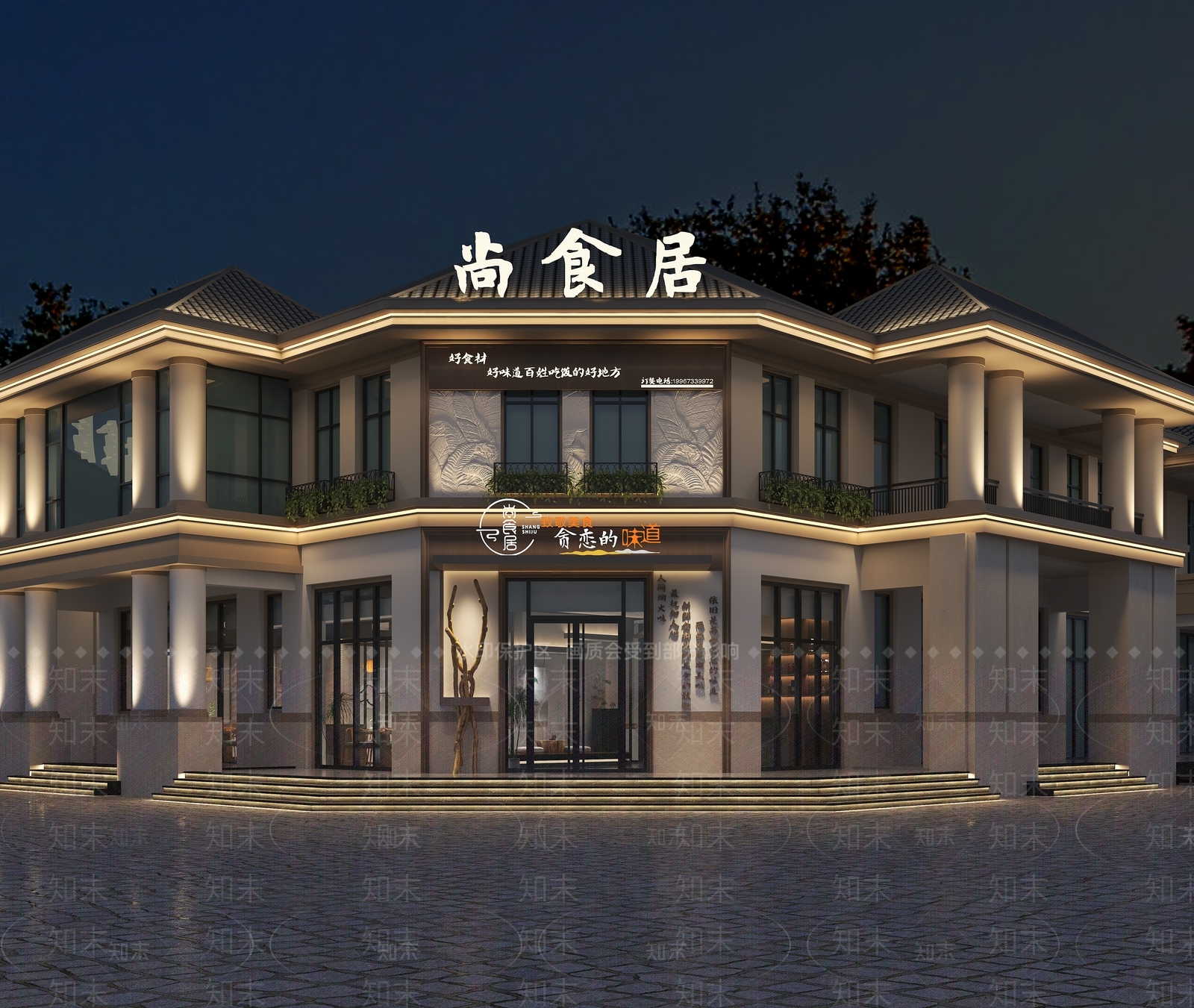 欧式门头3D模型下载【ID:1196488085】